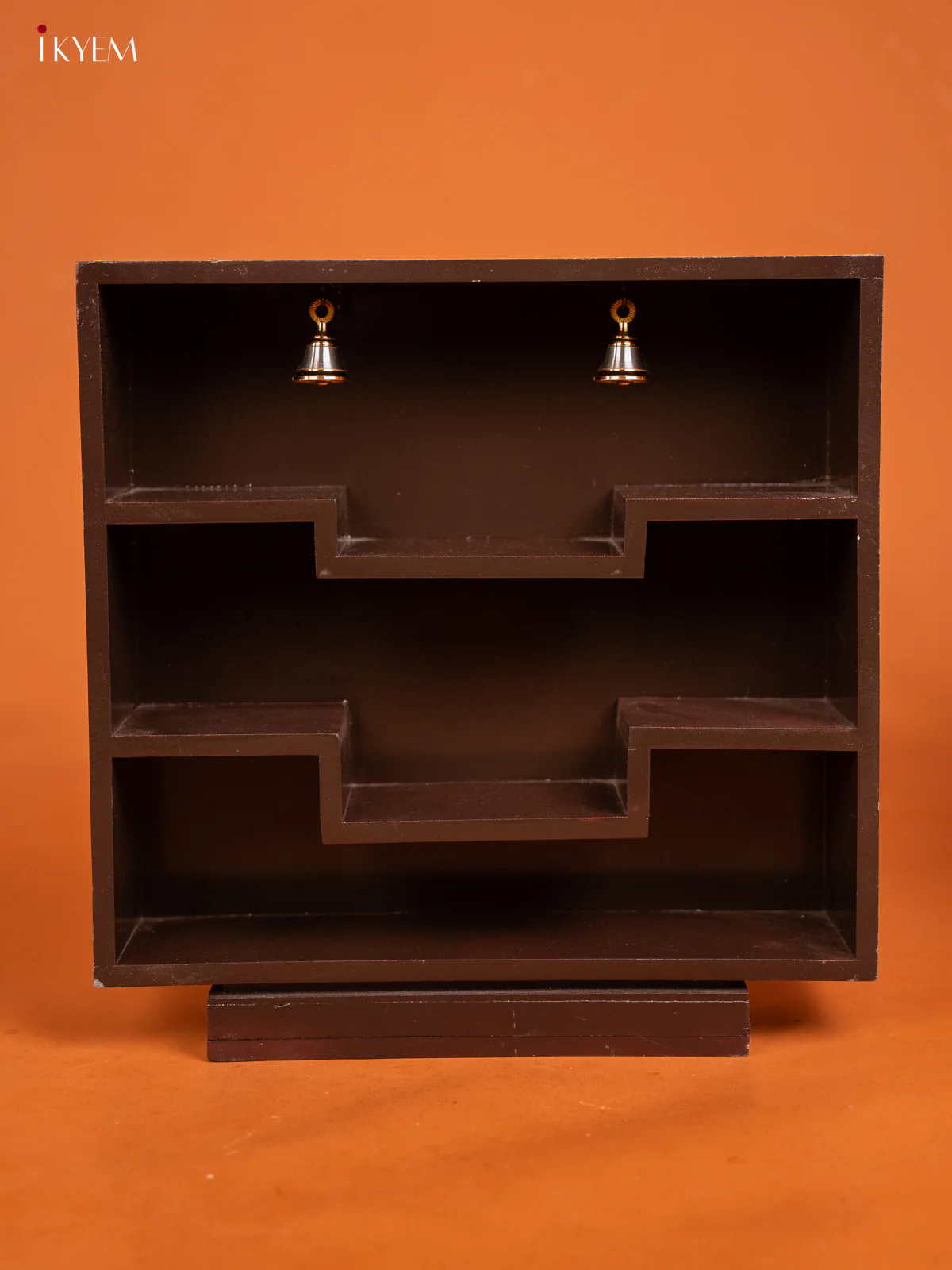 Square Wooden Hand Painted Wall Shelf - Brown - KD01116