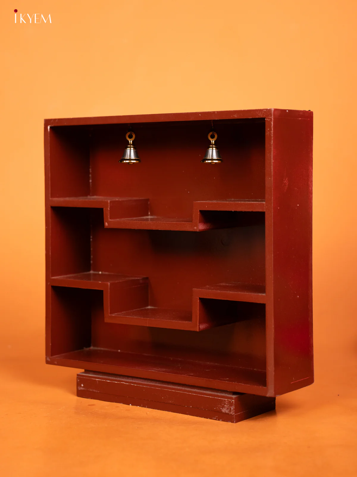 Square Wooden Wall Shelf - Maroon - KD01117 - Image 4