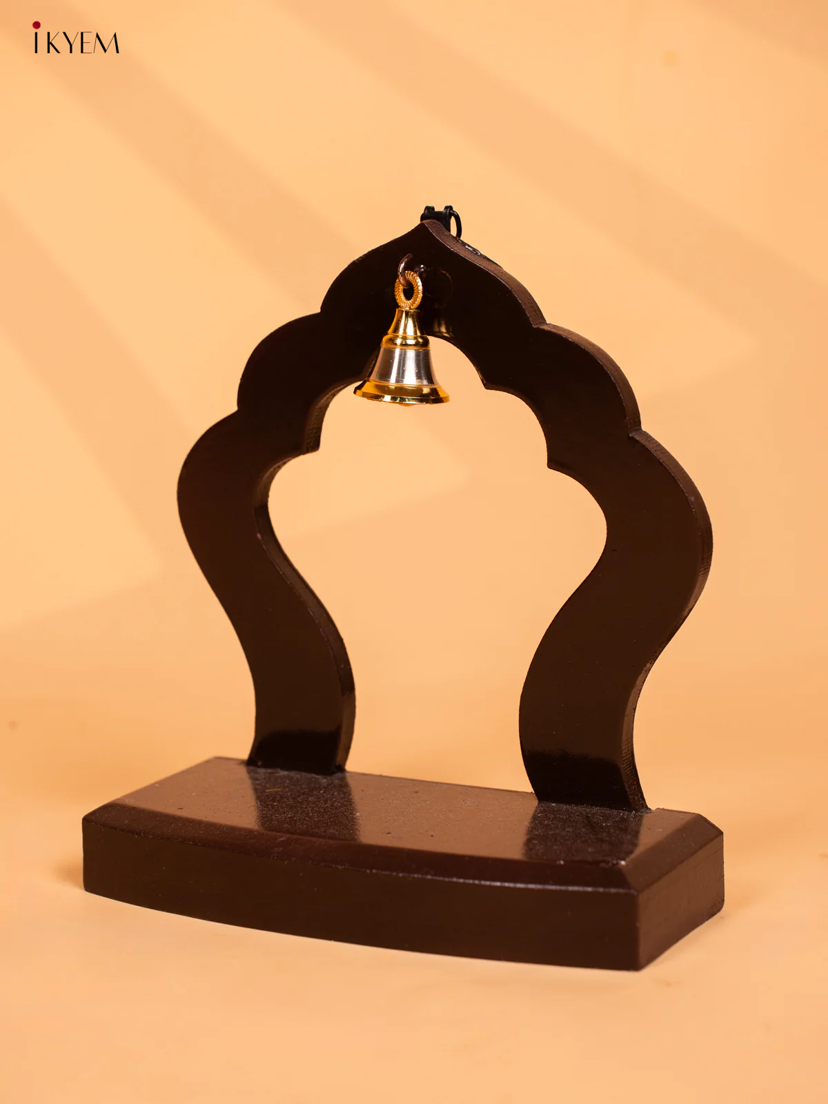 Small arch wooden wall frame with bell - Brown - KD01129 - Image 4