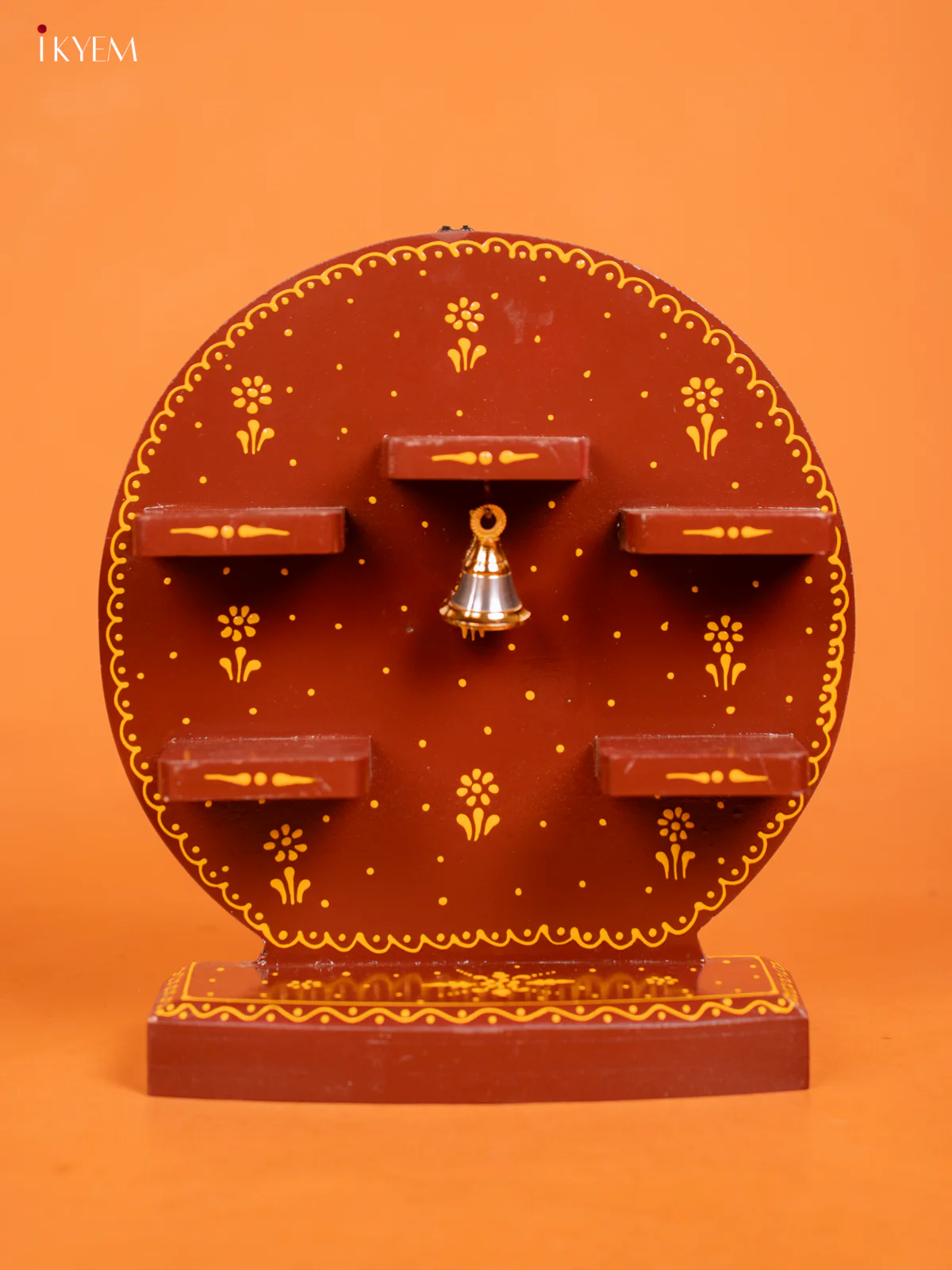 Wooden Kondapalli Hand Painted Musical Ganesha - Golu Display Frame - KD01135