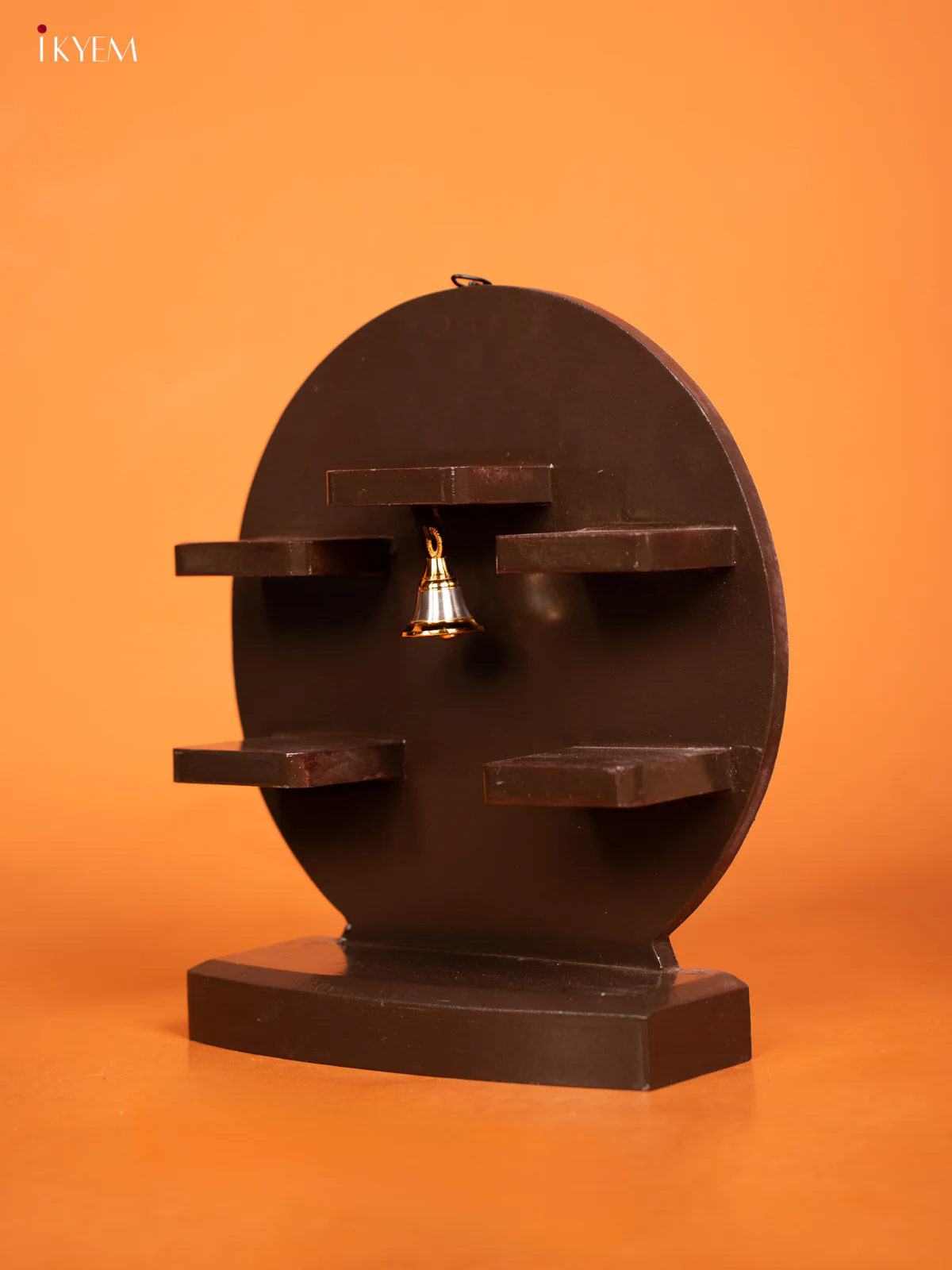 WOODEN Wall Hanging ROUND SHELF -Brown - KD01137 - Image 4