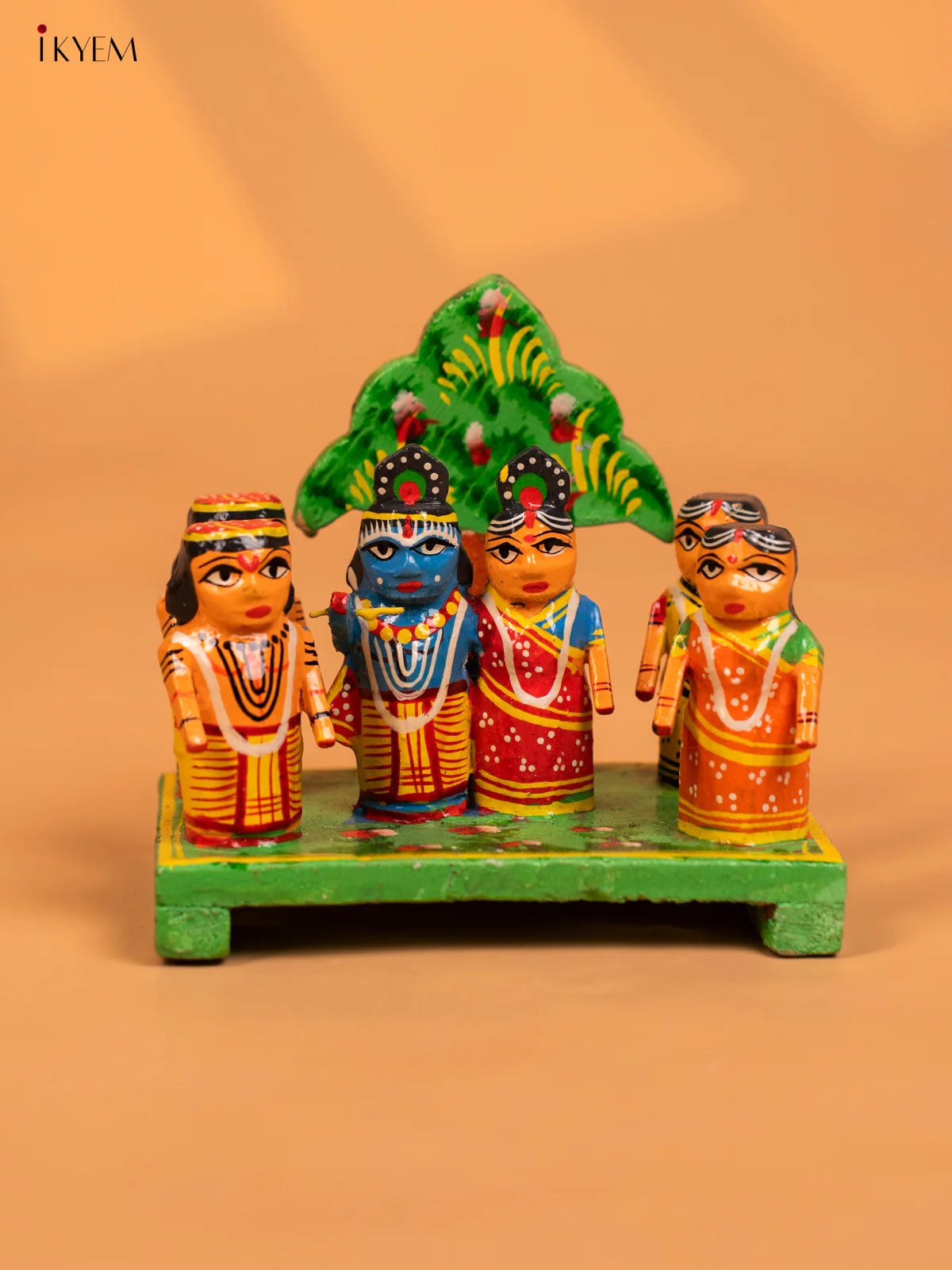 Wooden Kondapalli Hand Painted Krishna Story Set - KD04115 - Image 10