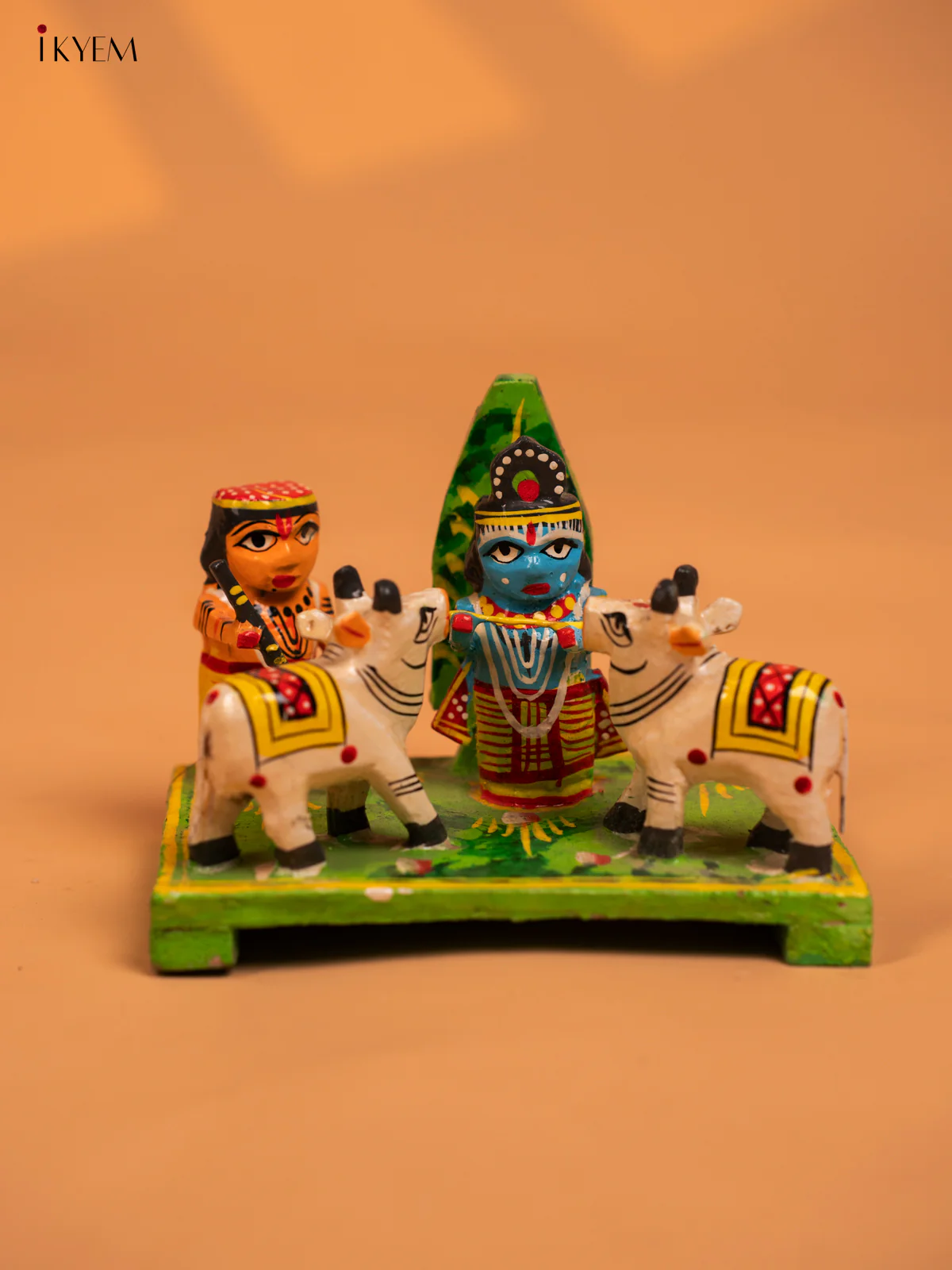 Wooden Kondapalli Hand Painted Krishna Story Set - KD04115 - Image 2