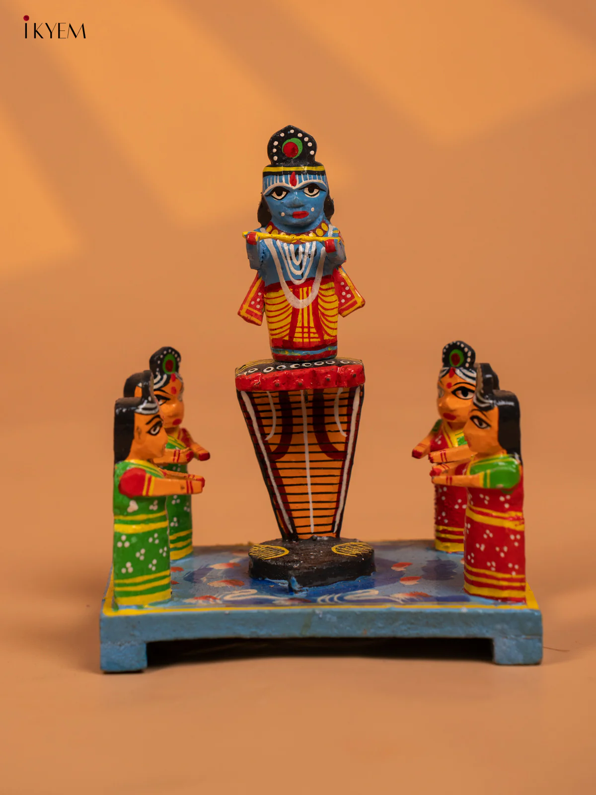 Wooden Kondapalli Hand Painted Krishna Story Set - KD04115 - Image 5