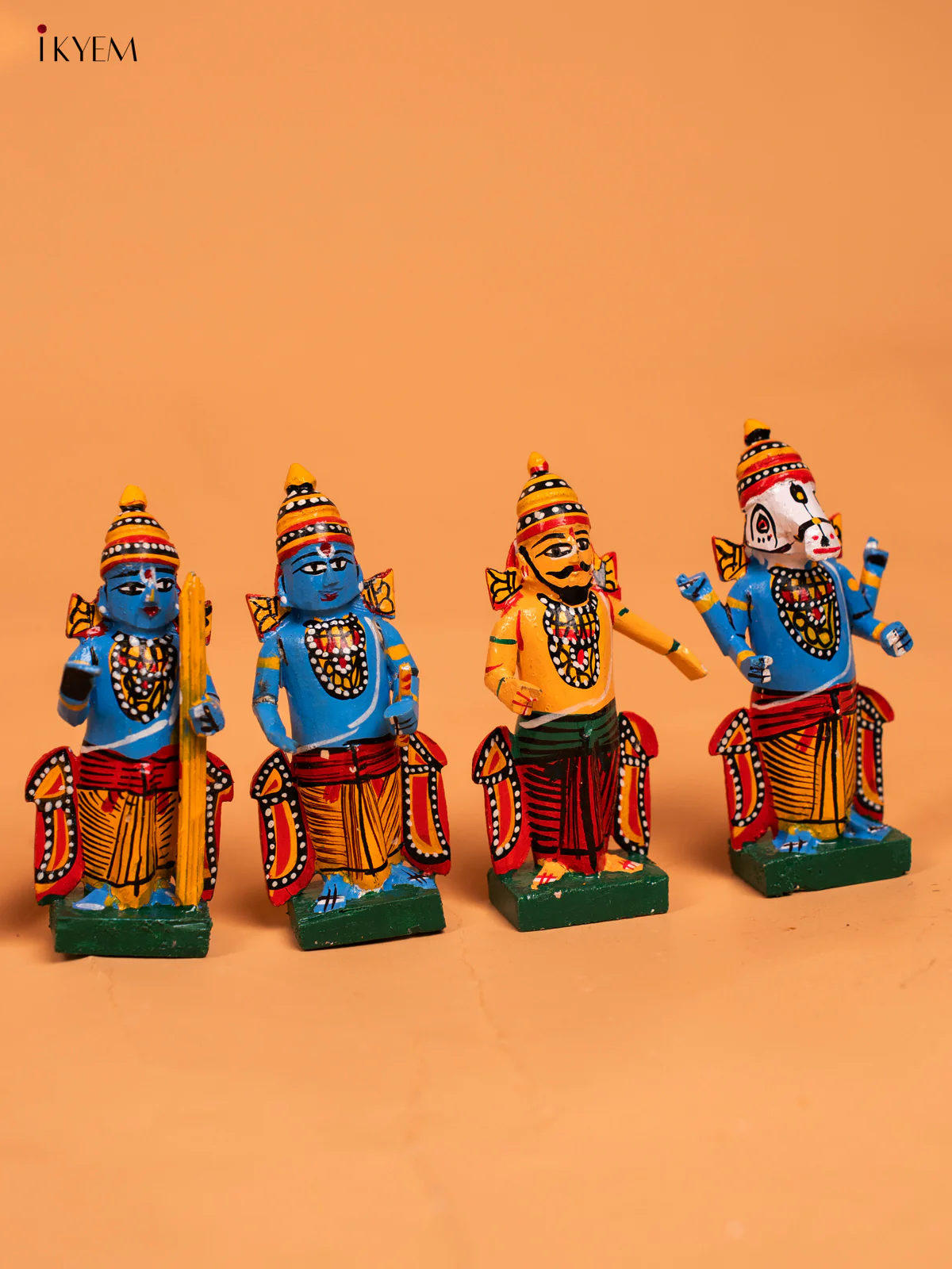 Wooden Kondapalli Hand Painted Dasavatharam set - KD04117 - Image 5