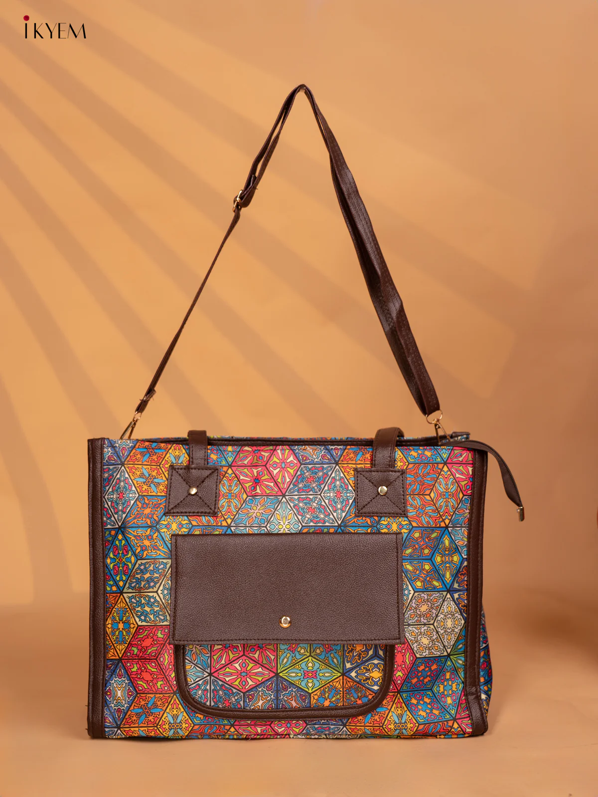Printed Rajasthani Design Sling and Laptop Bag - KD05121 - Image 4