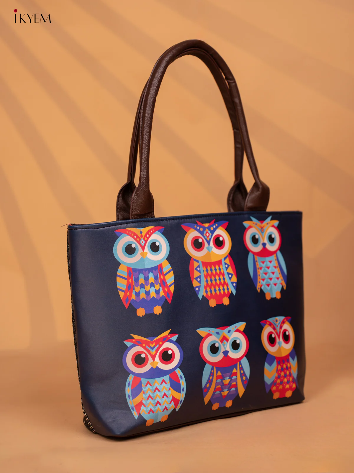 Printed Handbag With Small Wallet Owl - Violet - KD05138 - Image 3