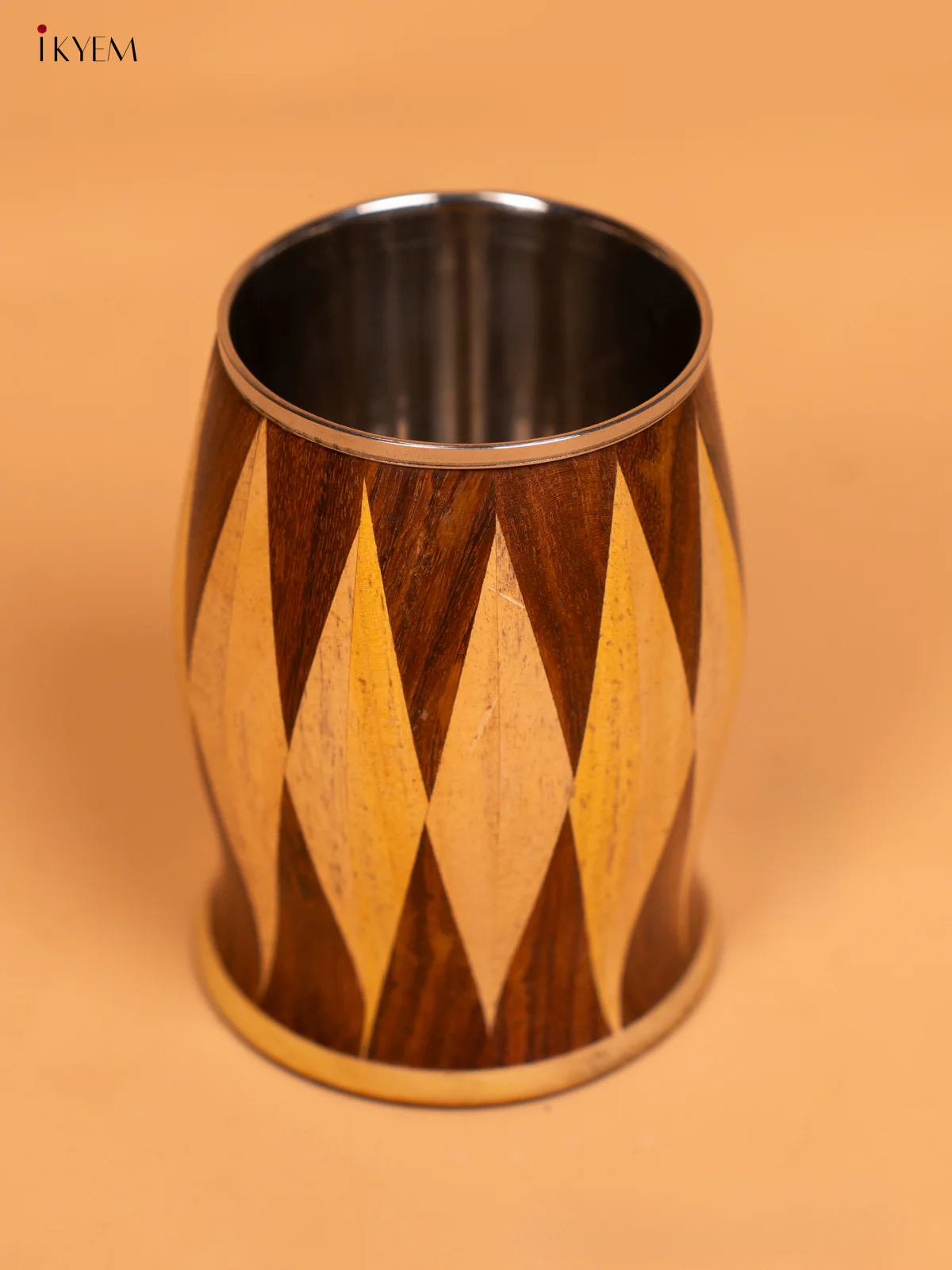 Stainless Steel Mug with Wooden Finish - KD09115 - Image 2