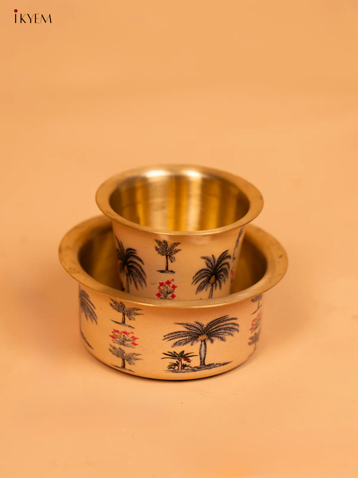 Brass Digital Printed Dabara set - Tree -  KD12126 - Image 2