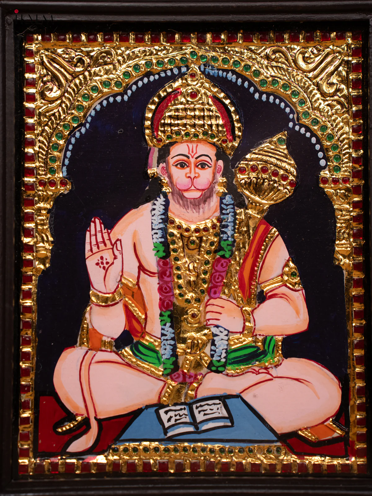 Hanuman -Tanjore painting (13x11) - KD17114 - Image 3