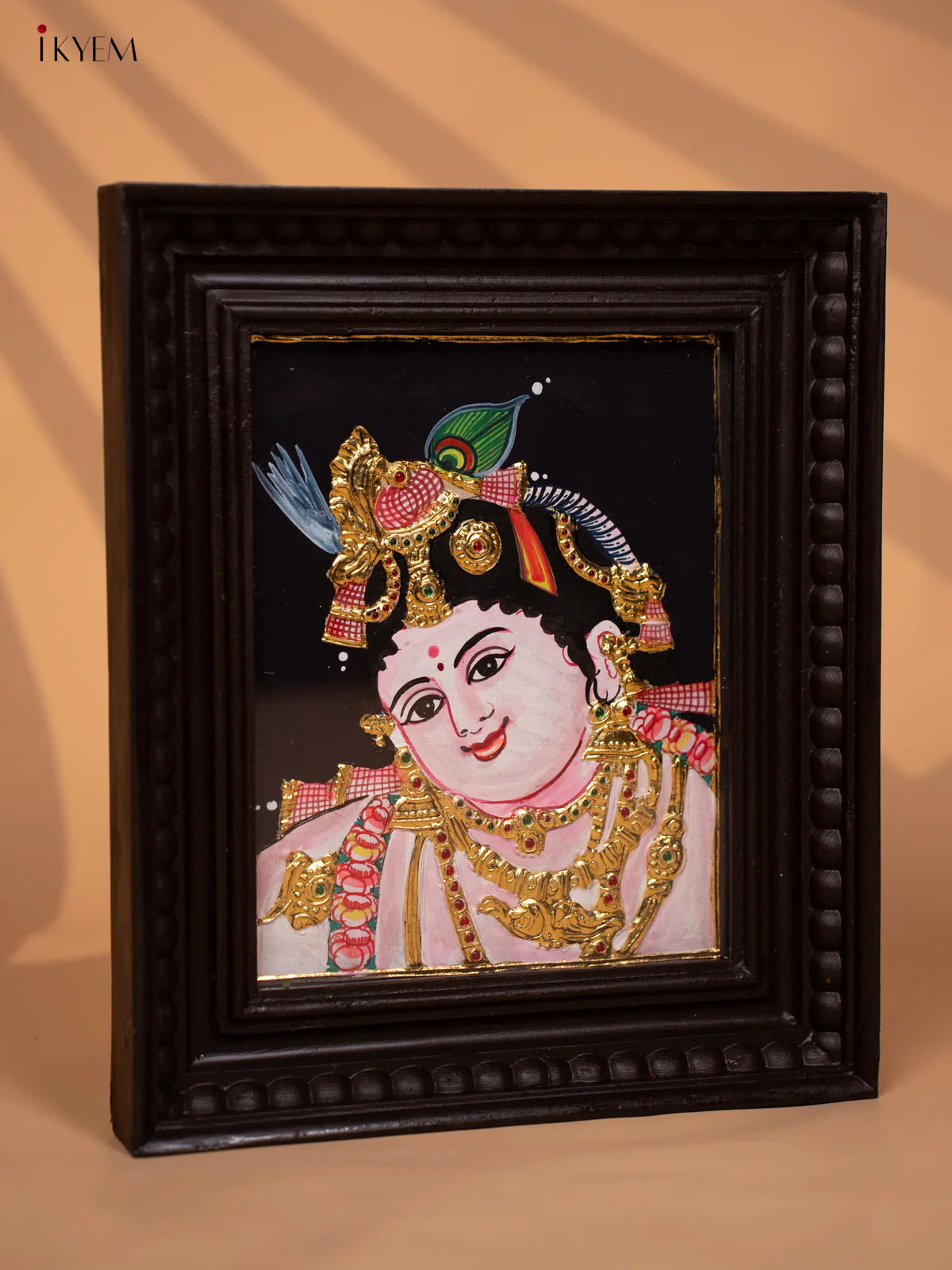 Sri Krishna - Tanjore Painting (13x11) - KD17121 - Image 2