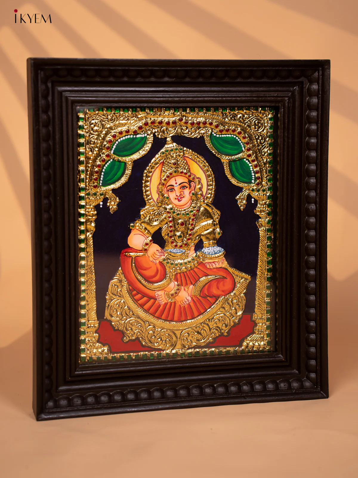 Anna Poorani - Tanjore Painting (15x13) Red - KD17131 - Image 3