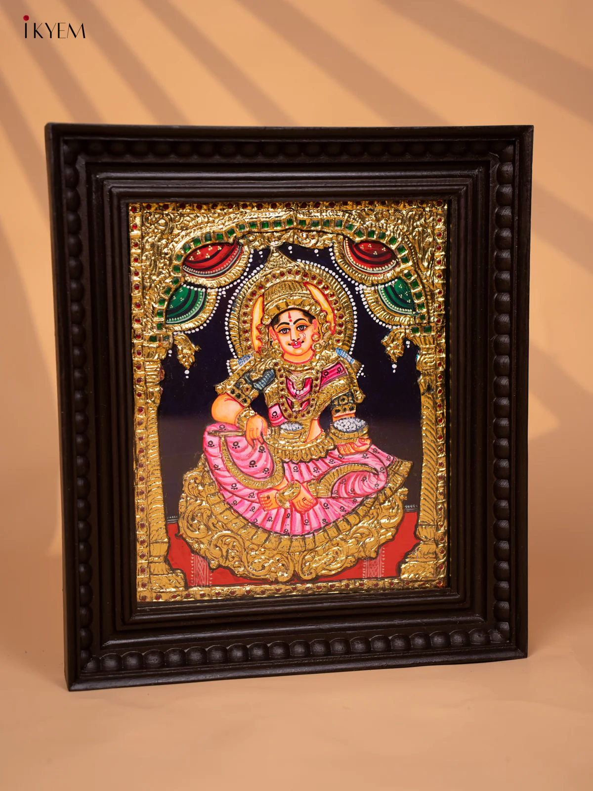 Anna Poorani - Tanjore Painting (15x13) Blue - KD17132 - Image 2