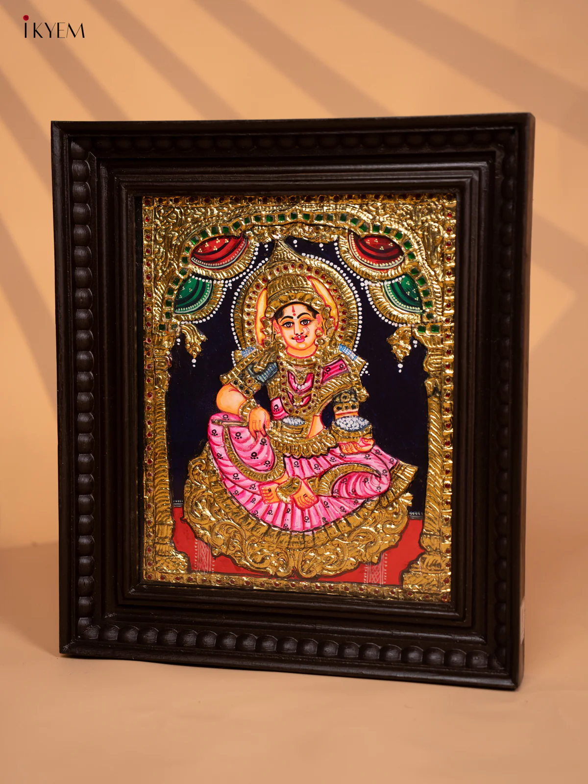 Anna Poorani - Tanjore Painting (15x13) Blue - KD17132 - Image 3