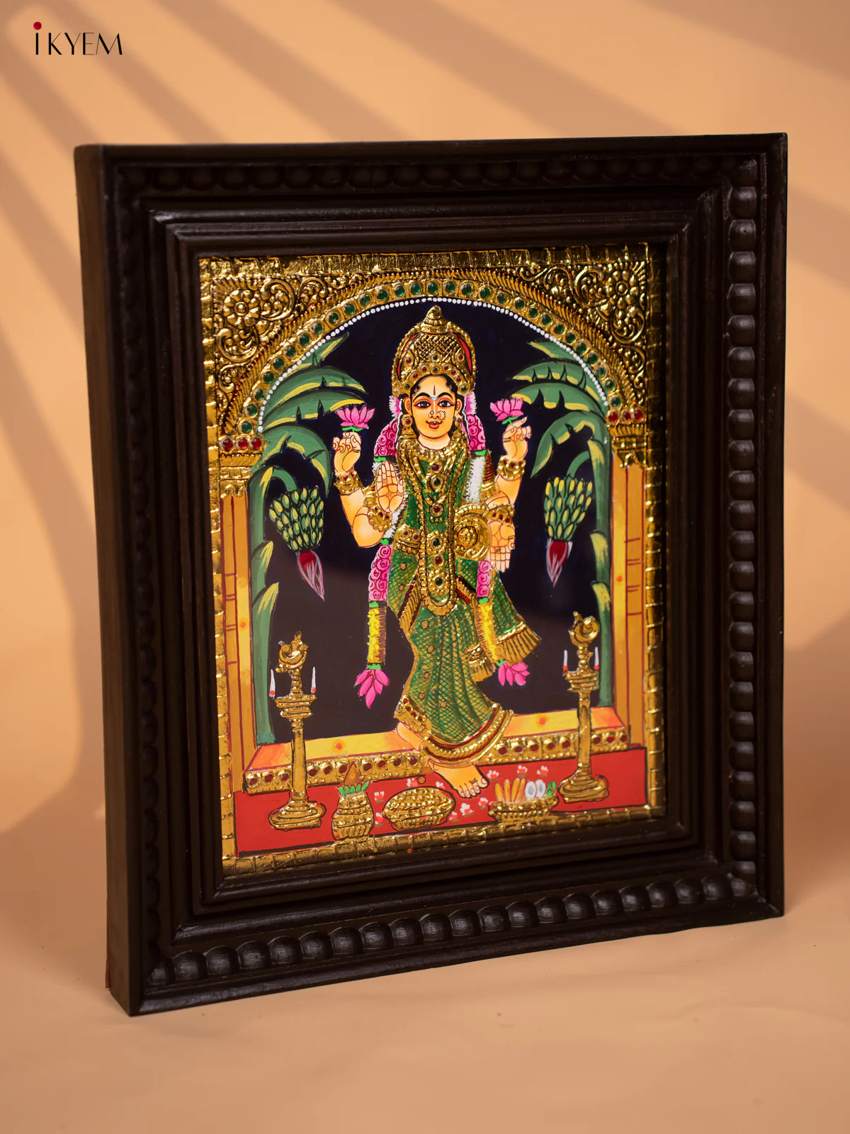 Garuda Lakshmi - Tanjore Painting (15x13) - KD17135 - Image 2
