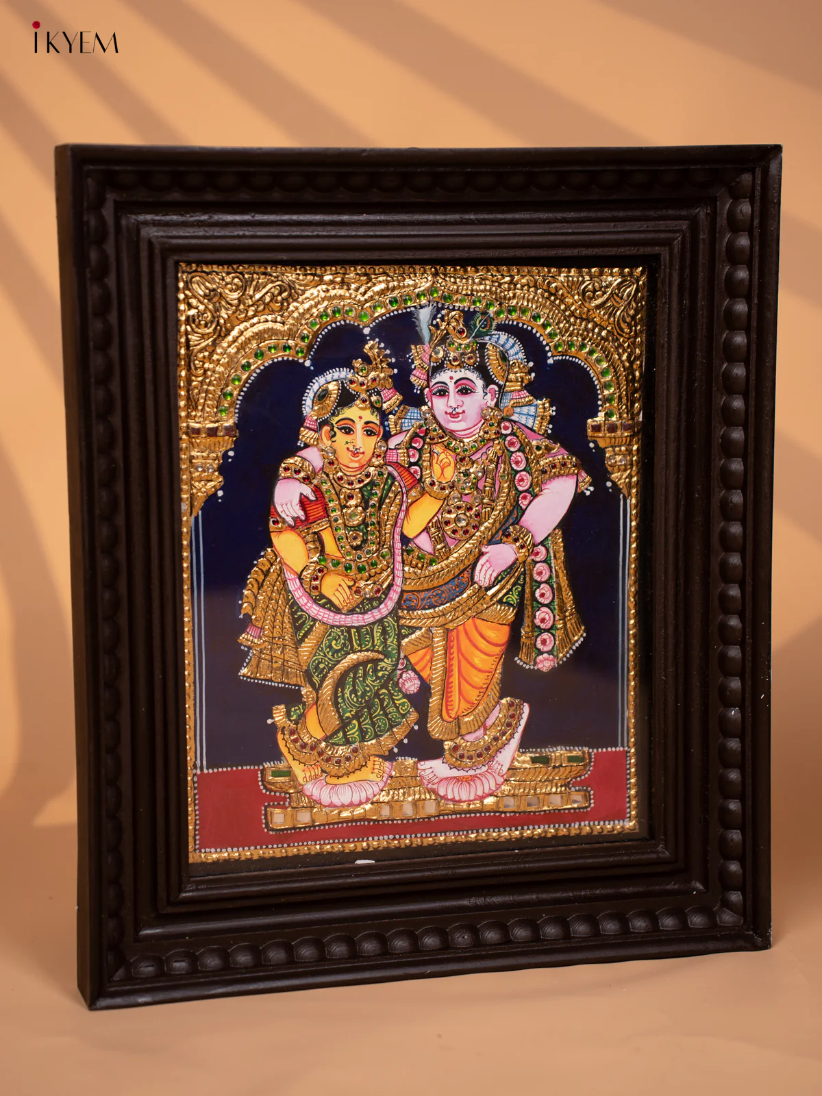 Radha Krishna - Tanjore painting (15x13) - KD17136 - Image 2