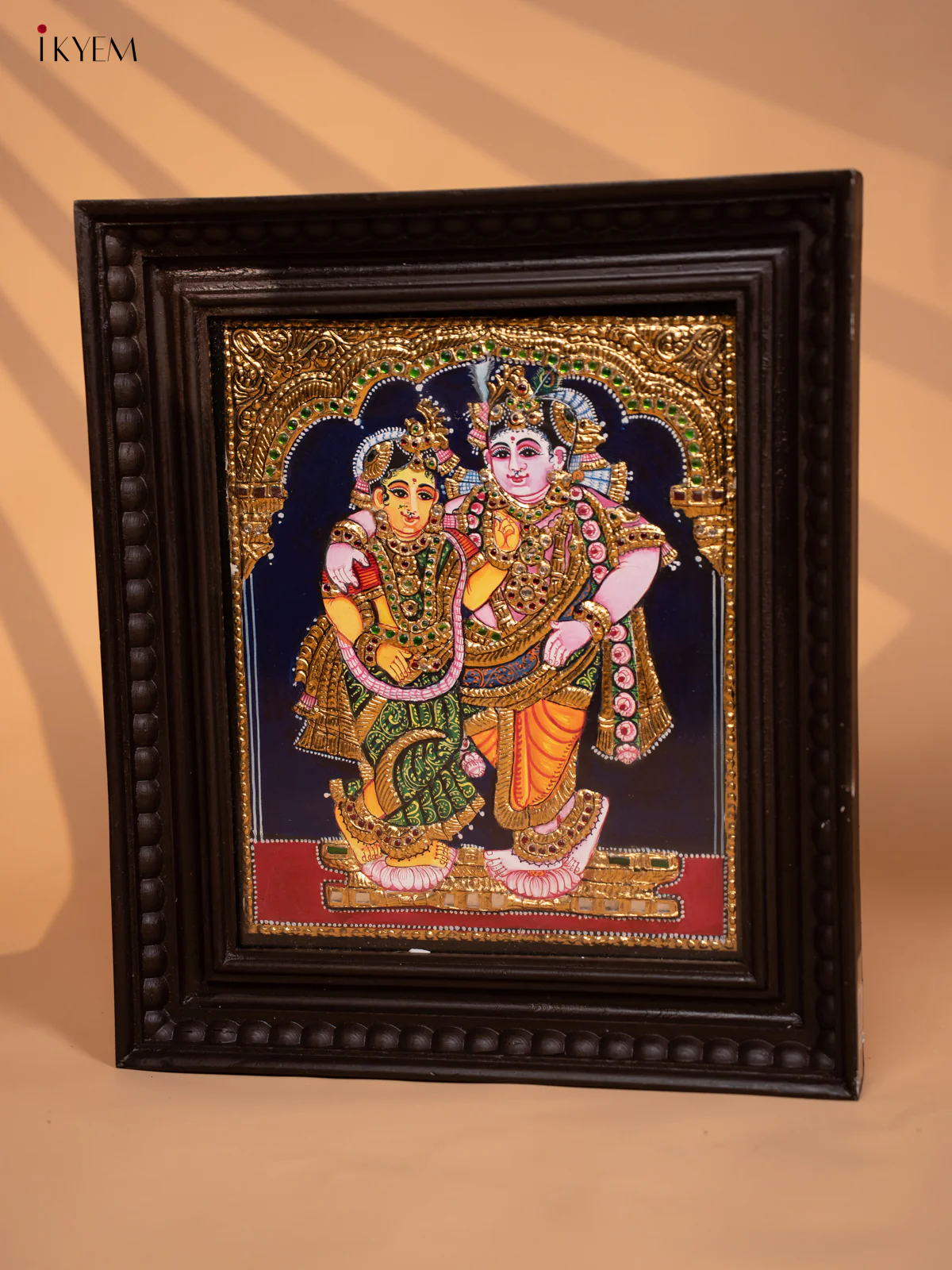 Radha Krishna - Tanjore painting (15x13) - KD17136 - Image 4