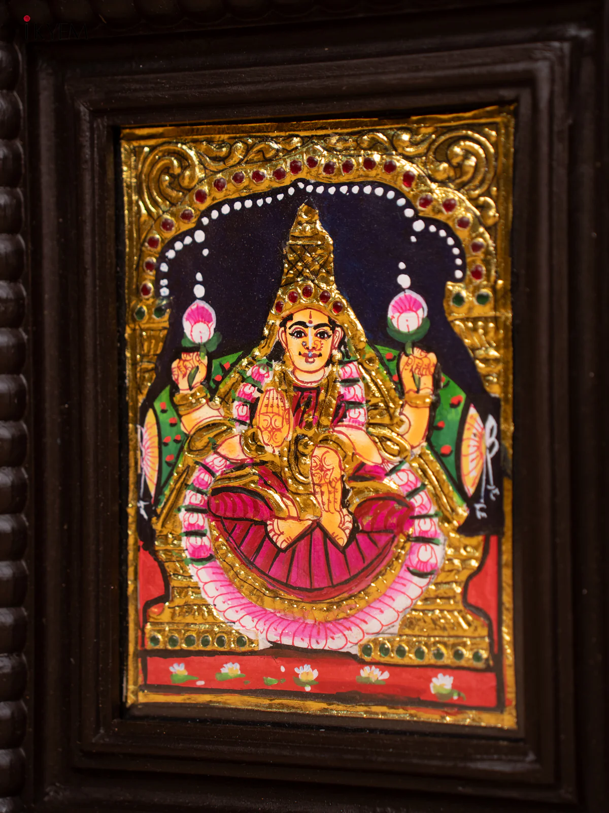 Lakshmi - Tanjore Painting (11x9) - KD17138 - Image 3