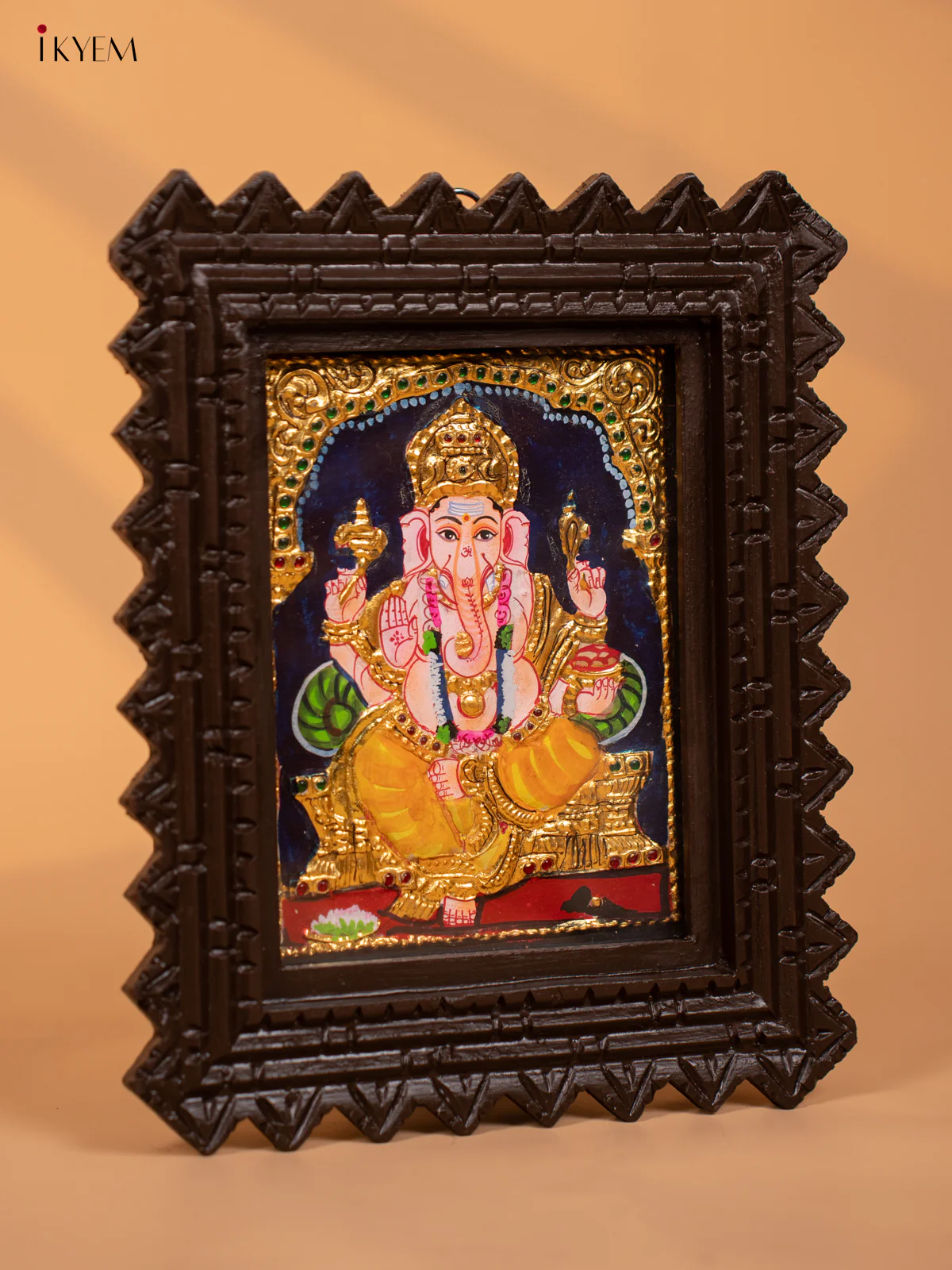 Ganesha - Tanjore Painting (11x9) - KD17150 - Image 2