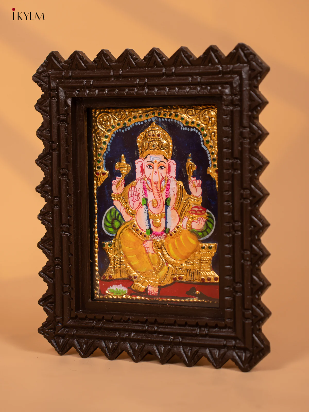 Ganesha - Tanjore Painting (11x9) - KD17150 - Image 3