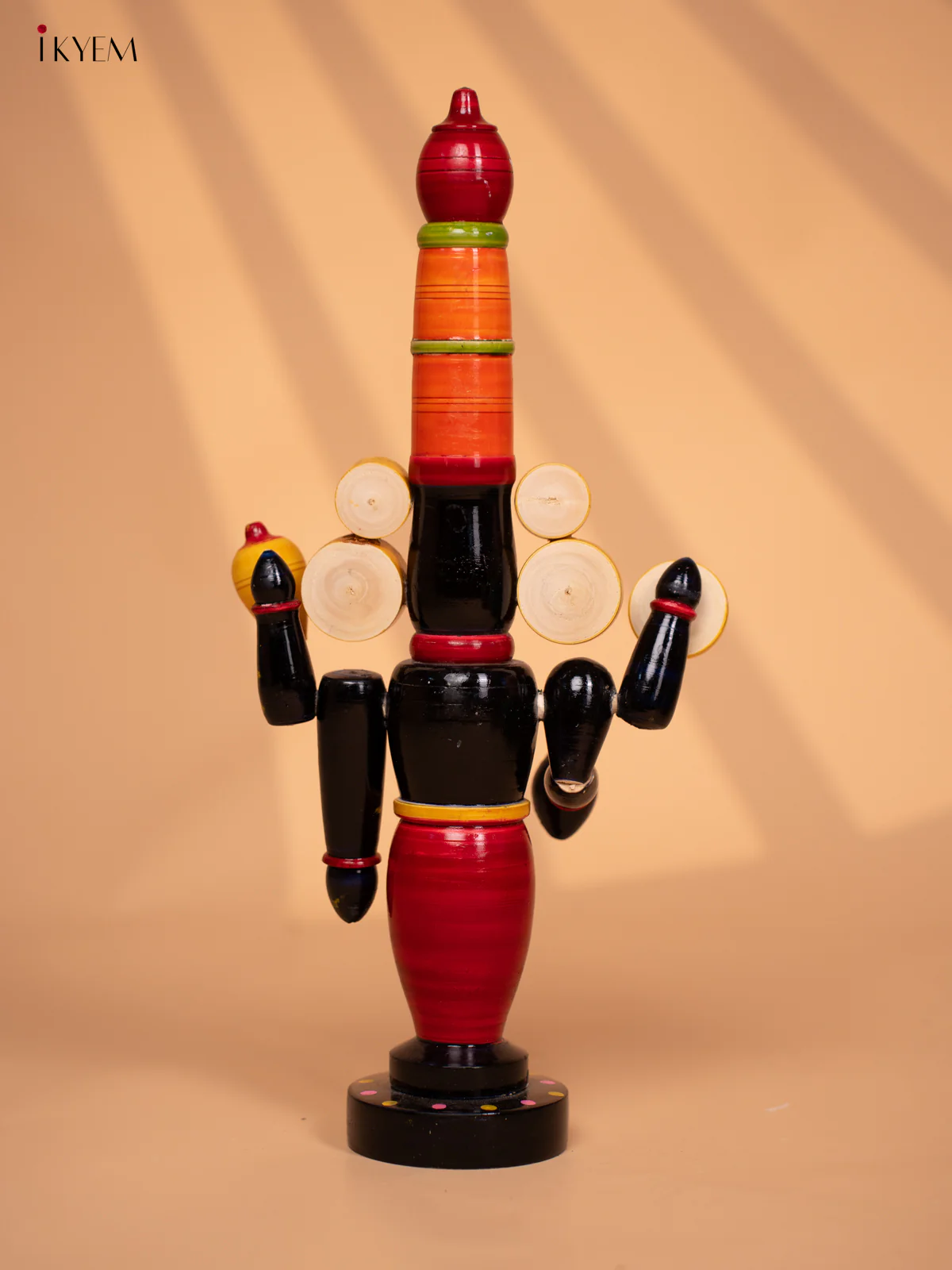 Wooden HandPainted Lord Venkateshwara idol 16 inch - KD24117 - Image 5