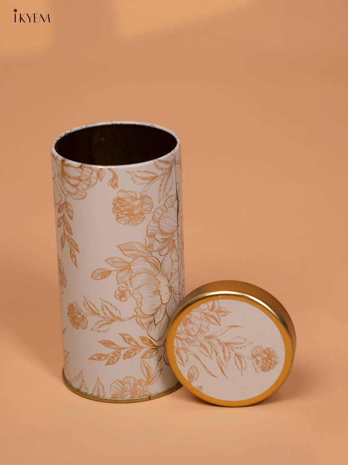Digital Printed Dry Fruit & Snacks Tin Jar Cylinder - 5.5 inch - white - KD24127 - Image 4