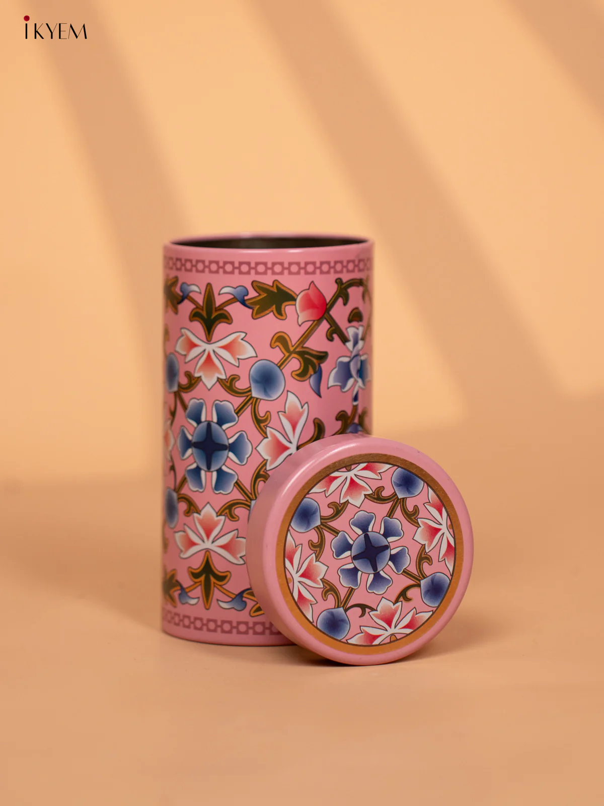 Digital Printed Dry Fruit & Snacks Tin Jar Cylinder - 6 inch - pink - KD24134 - Image 2