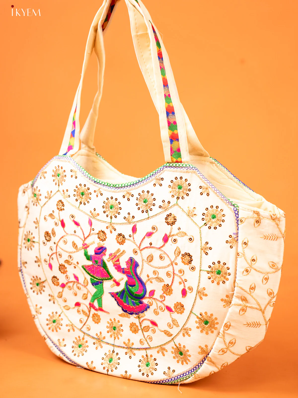 Rajasthani Embroidered Danya Work  hand bag - Image 2