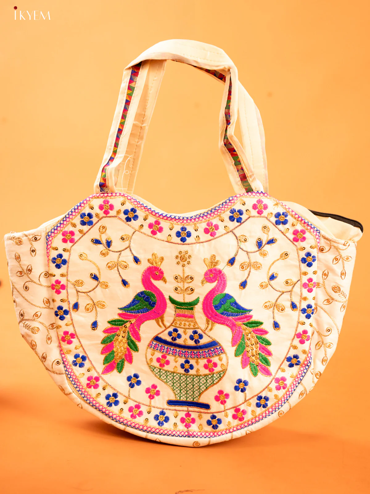 Rajasthani Embroidered Work Peacock hand bag