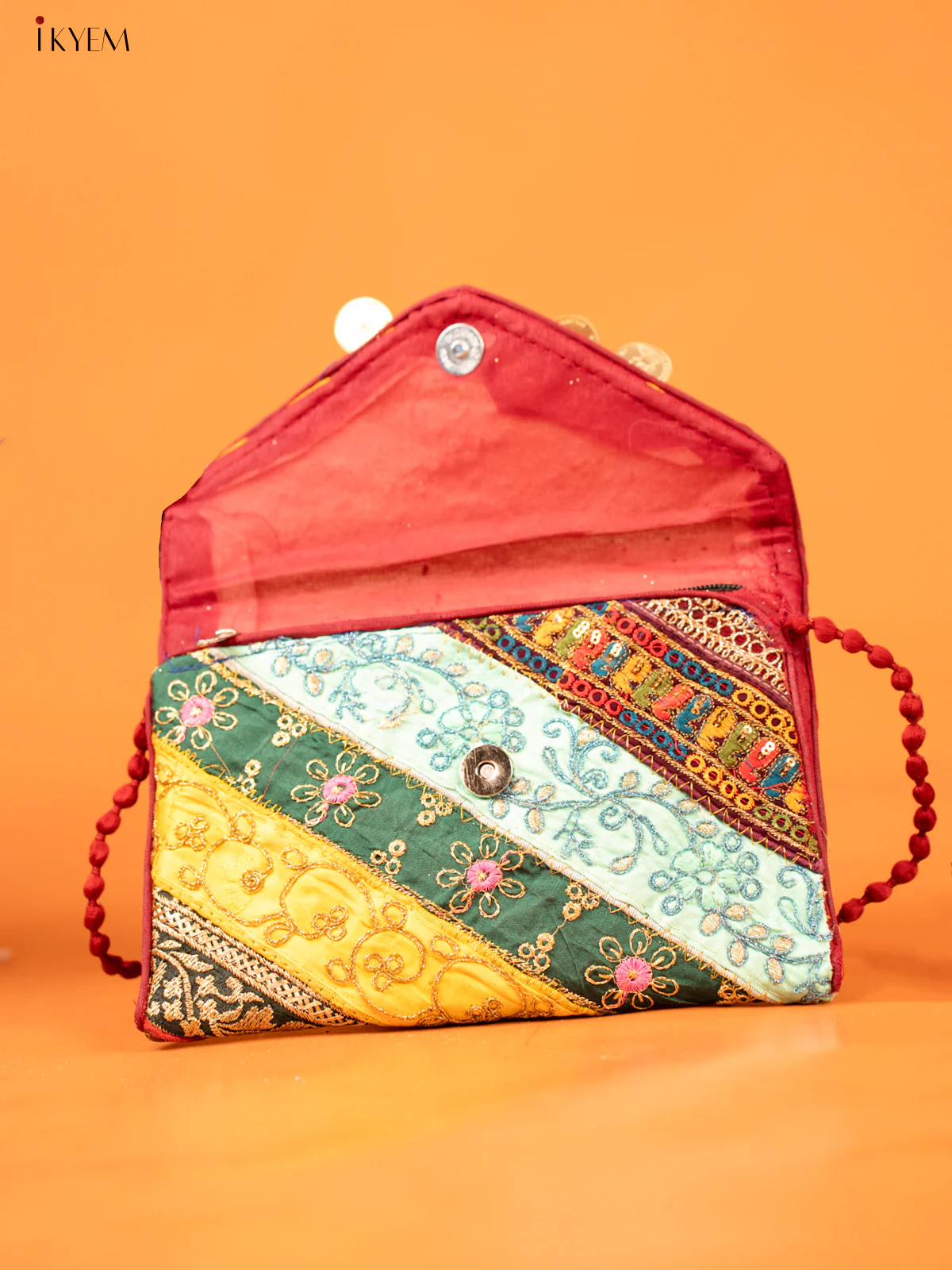 Embroidered Multi color Sling bag - Small - KD26234 - Image 3