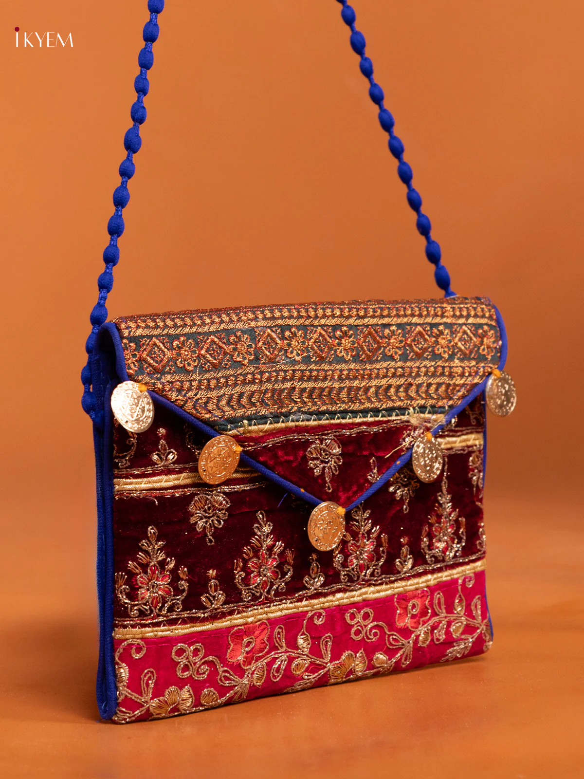 Embroidered Multi color Sling bag - Small - Image 2