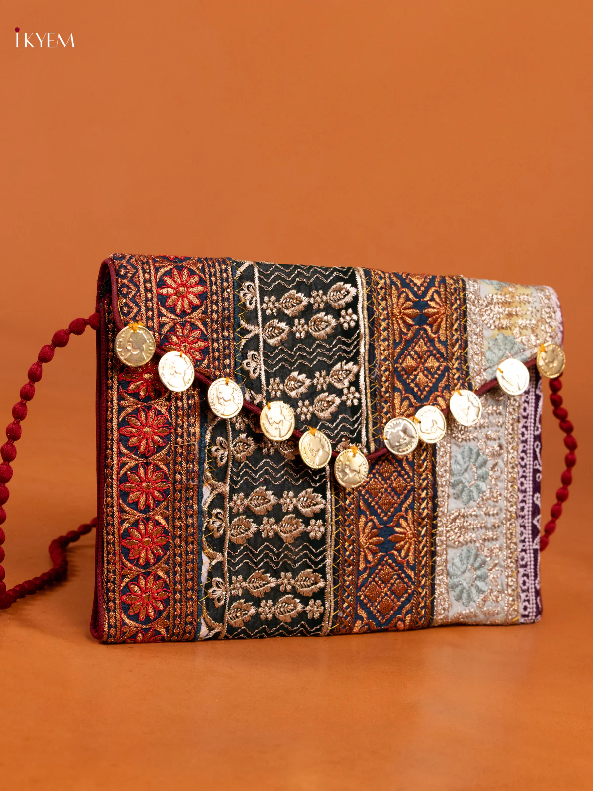 Embroidered Multi color Sling bag - big - Image 2