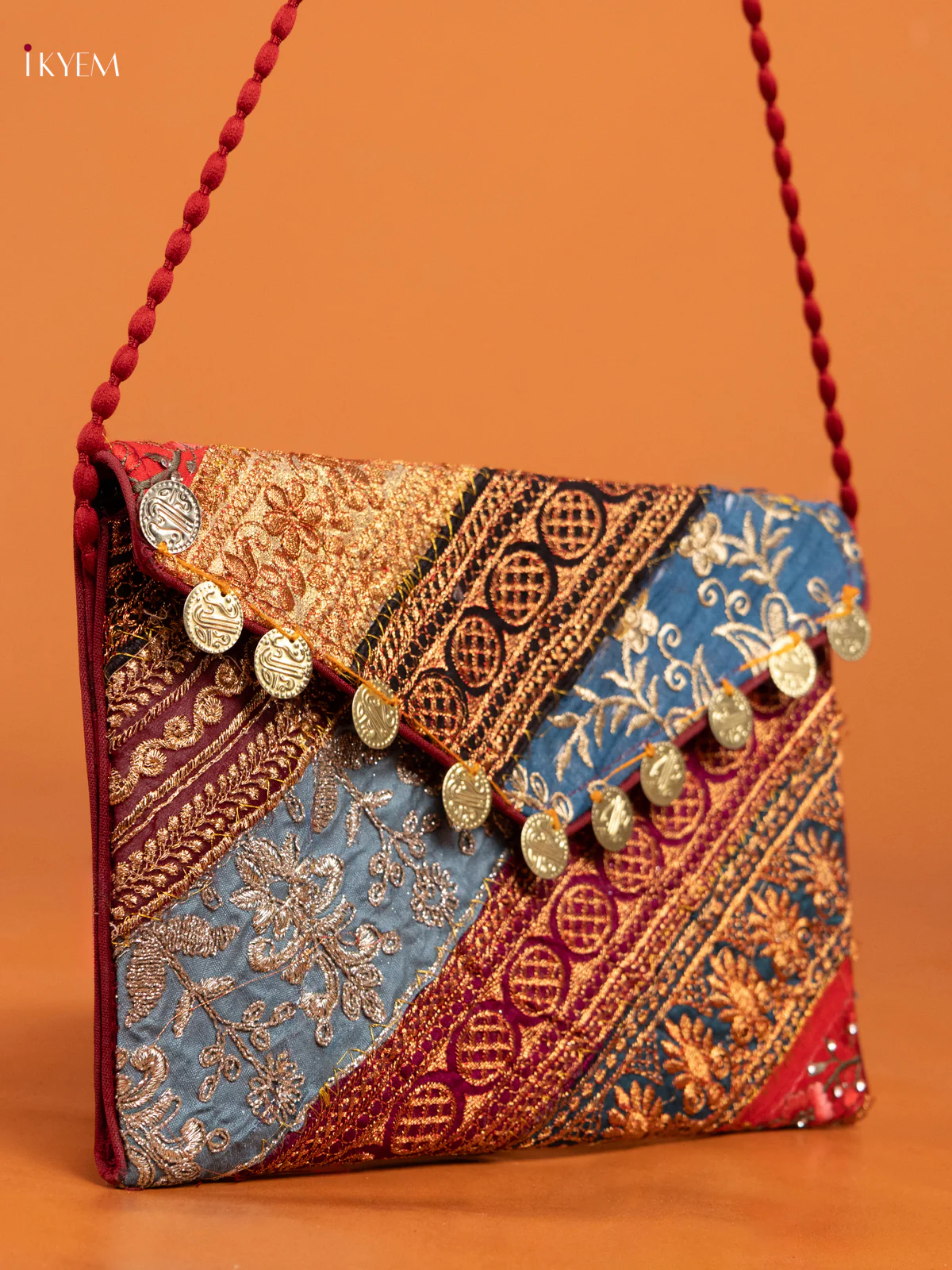 Embroidered Multi color Sling bag - big - Image 2
