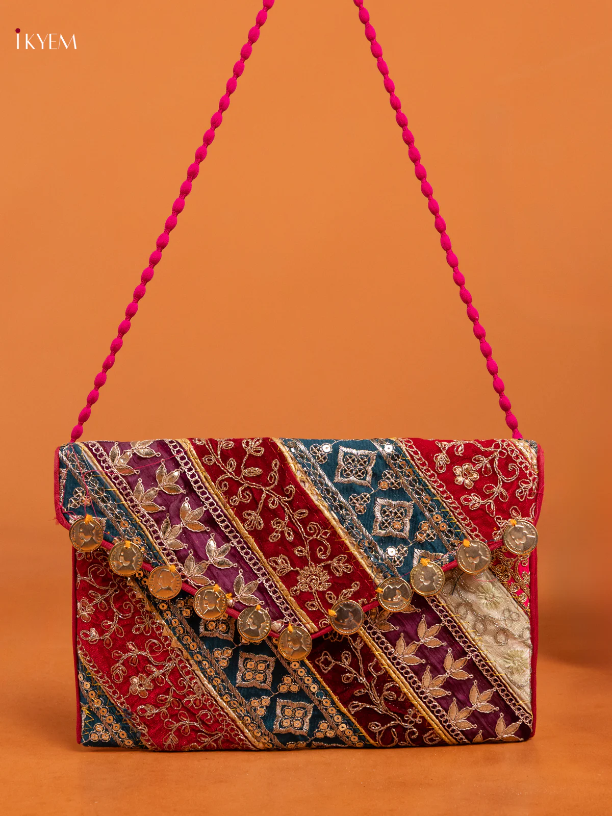 Embroidered Multi color Sling bag - big - Image 3