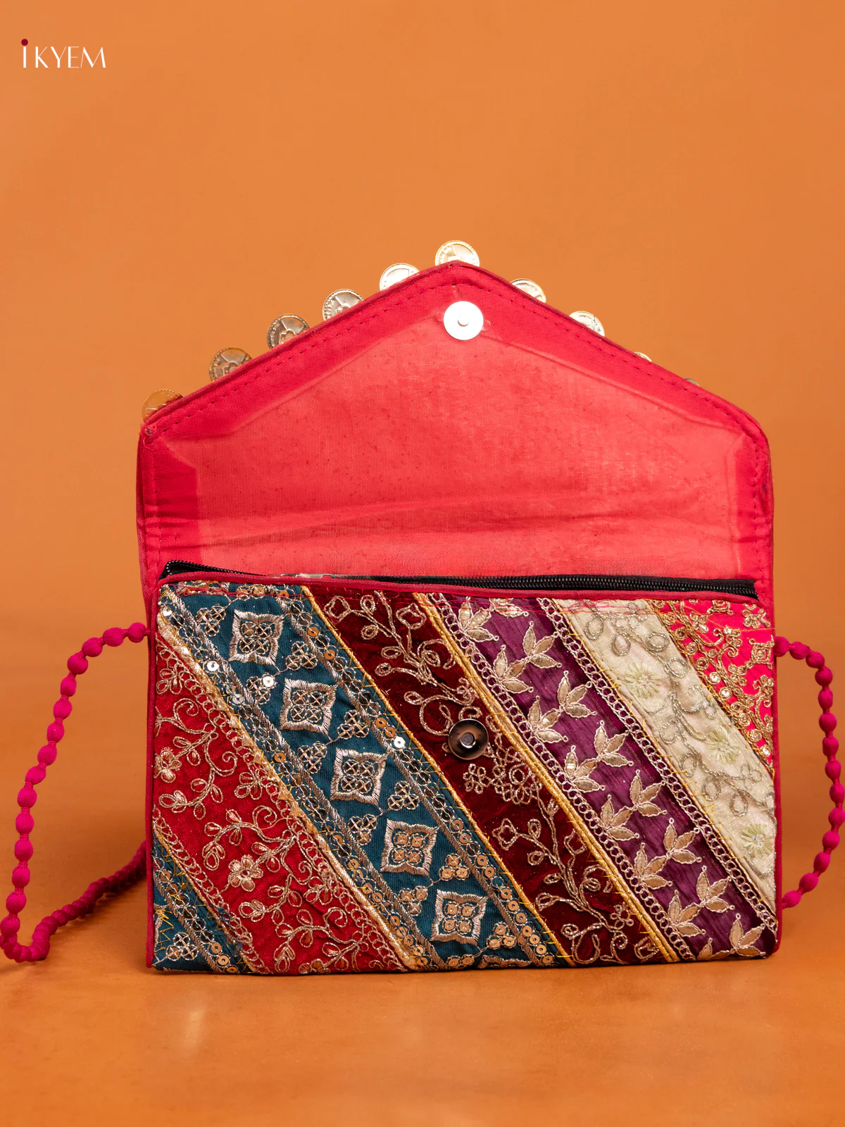 Embroidered Multi color Sling bag - big - Image 4