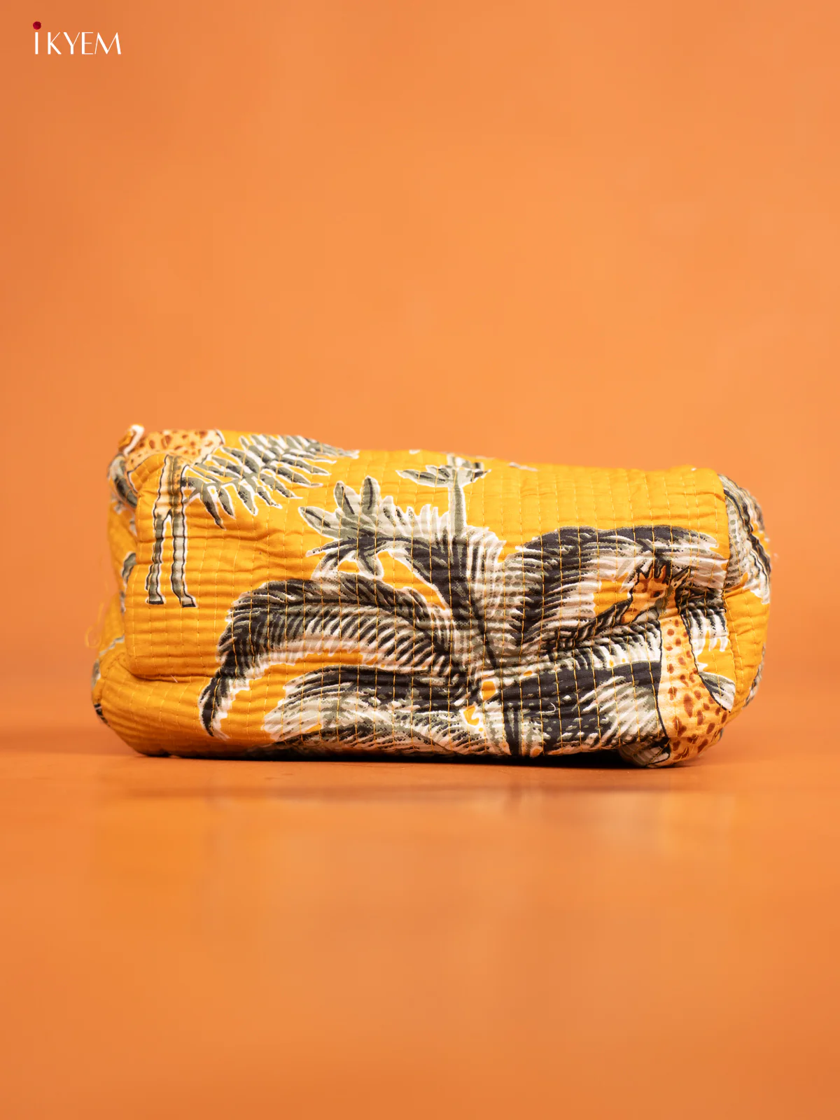 Cotton printed Pouch - Set of 3 - Yellow - KD26306 - Image 4