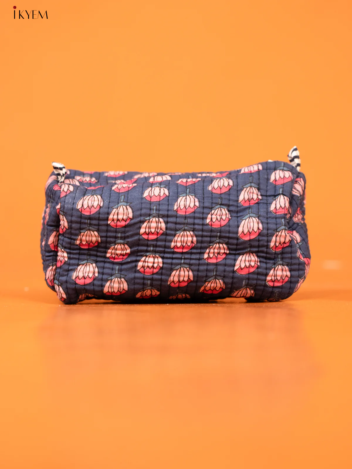 Cotton printed Pouch - Set of 3 - Navy Blue  - KD26315 - Image 3