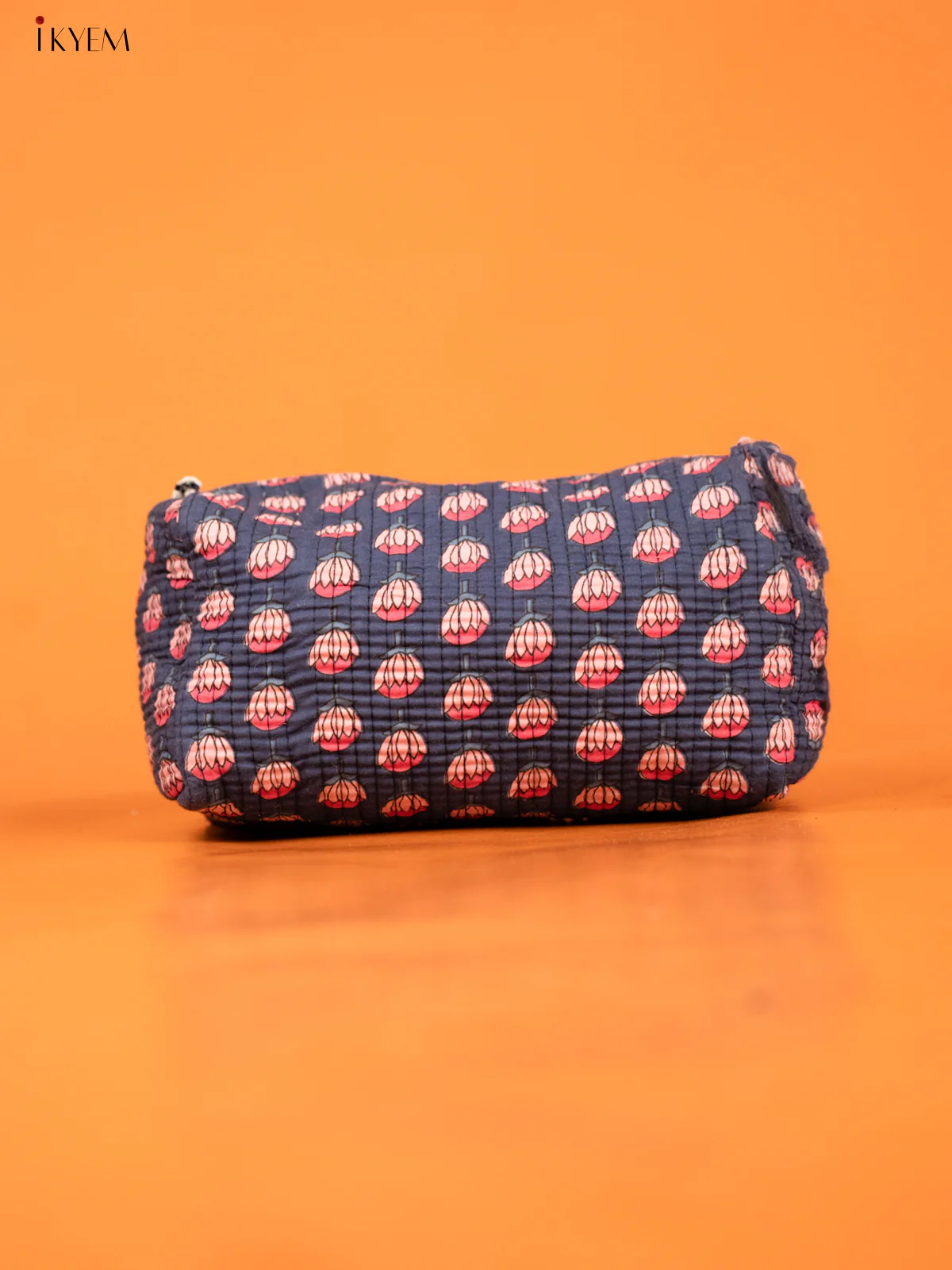 Cotton printed Pouch - Set of 3 - Navy Blue  - KD26315 - Image 4