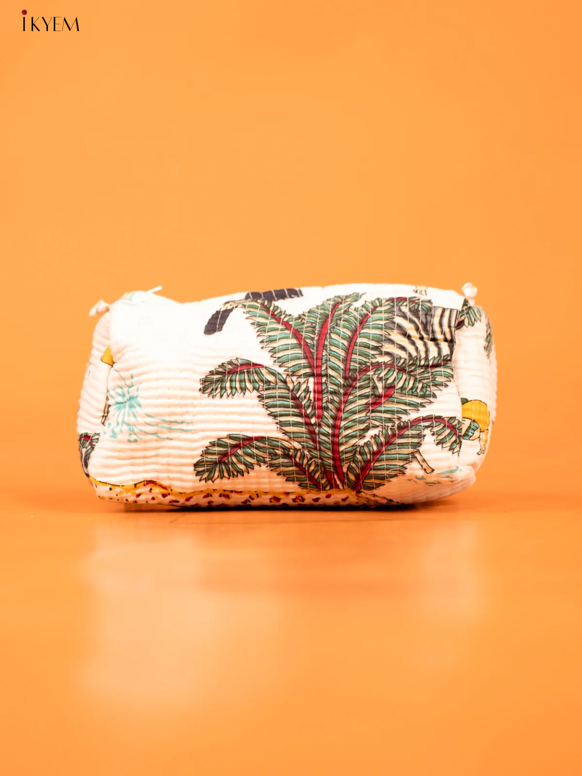 Cotton printed Pouch - Set of 3 - White - KD26328 - Image 3