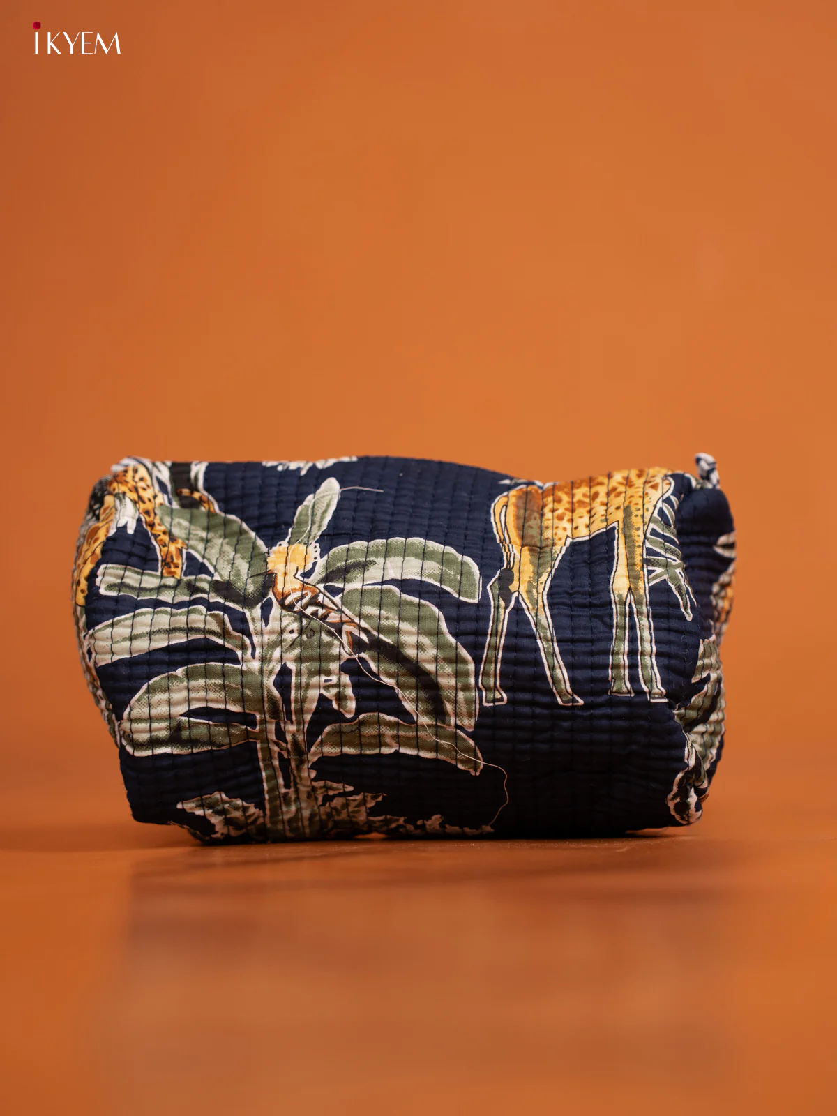 Cotton printed Pouch - Set of 3 - Navy Blue - KD26335 - Image 4