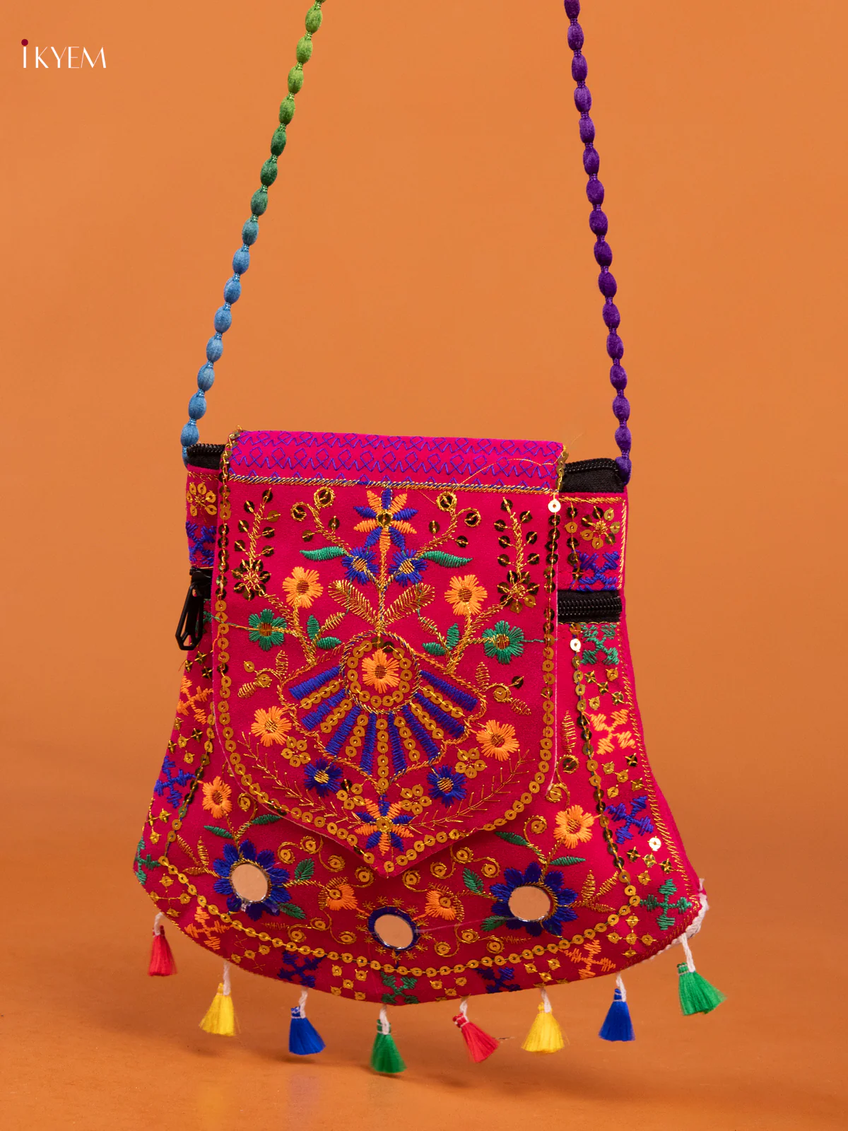 Embroidered Desiner Multi color Sling bag