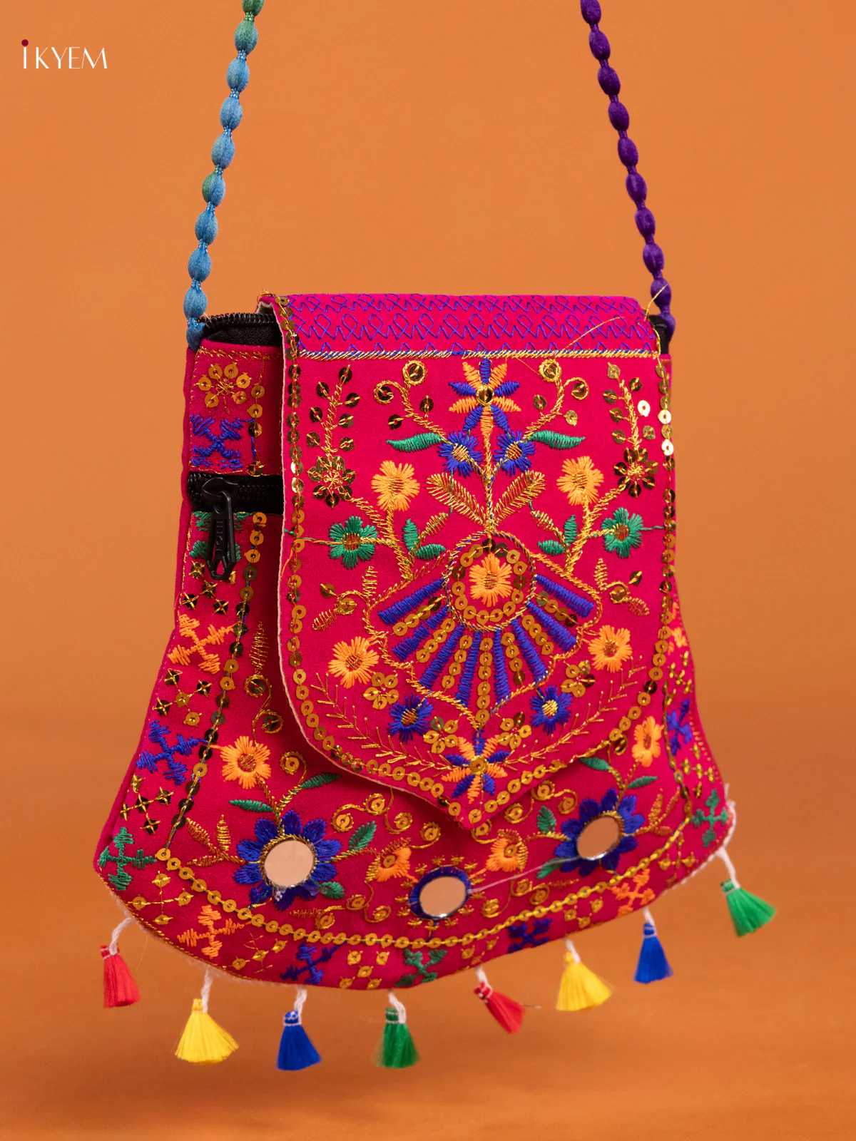 Embroidered Desiner Multi color Sling bag - Image 2