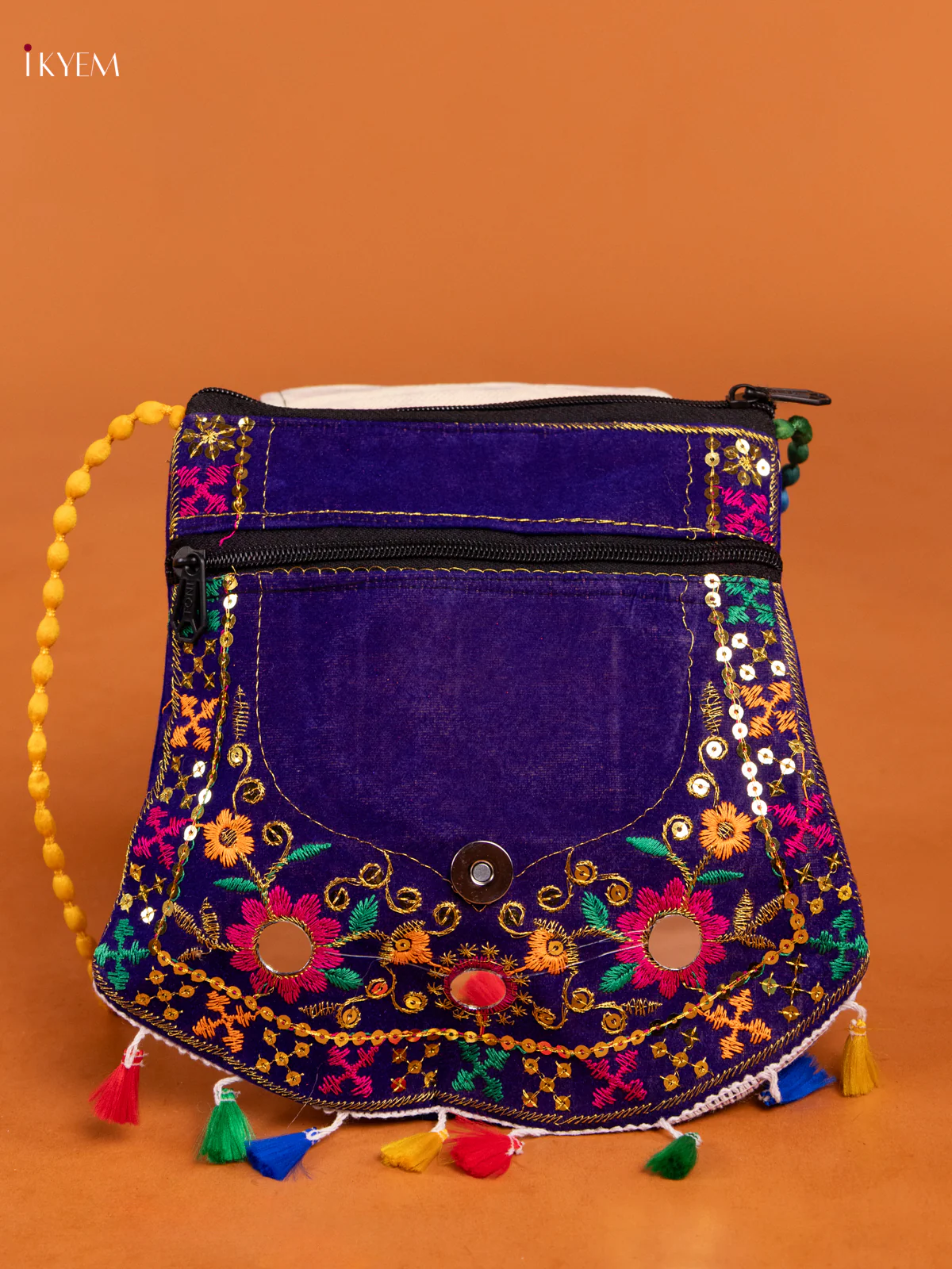 Embroidered Designer Multi colour Sling bag - KD26368 - Image 3