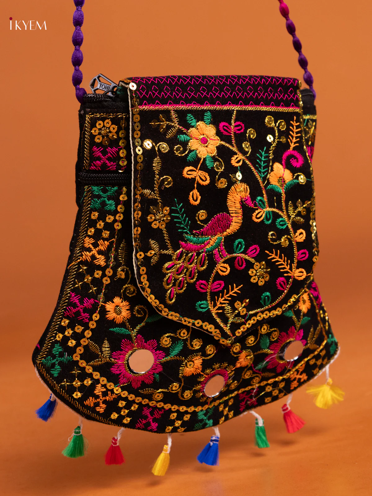 Embroidered Desiner Multi color Sling bag - Image 2