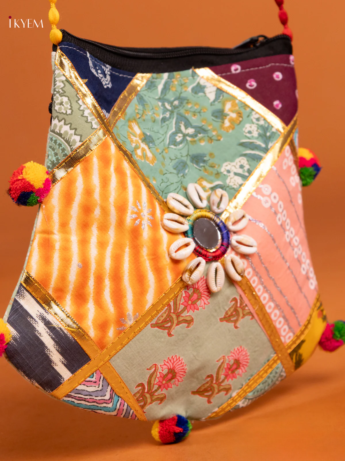 Godari Design Mix Farbric Sling bag - Image 2