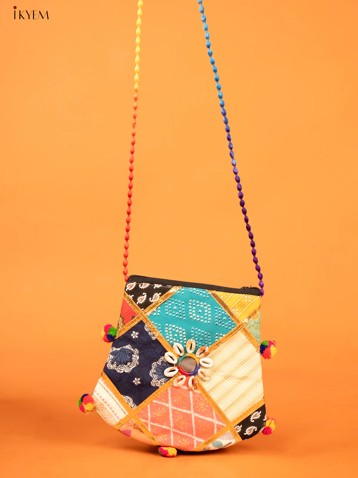 Godari Design Mix Farbric Sling bag