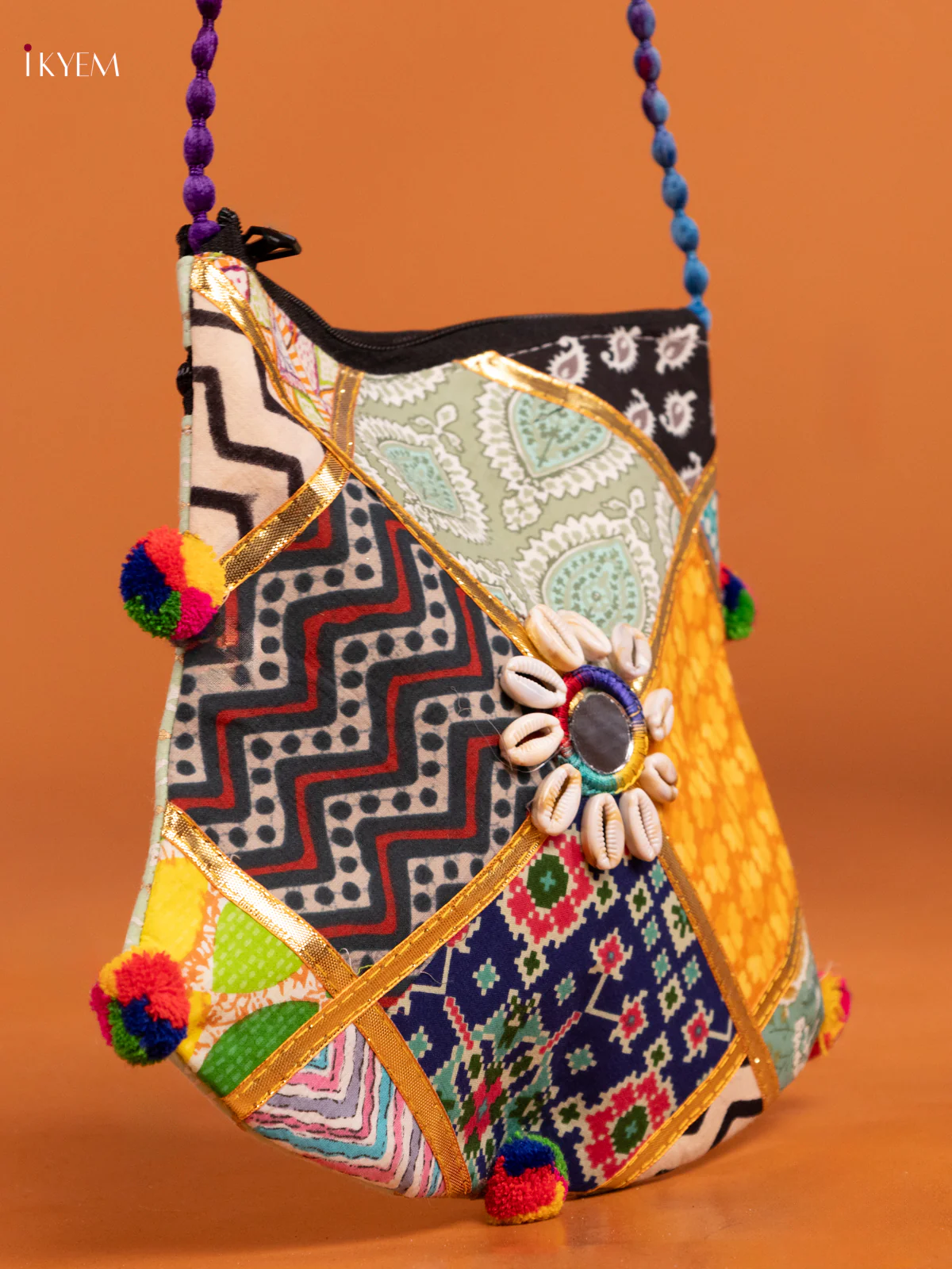 Godari Design Mix Farbric Sling bag - Image 2