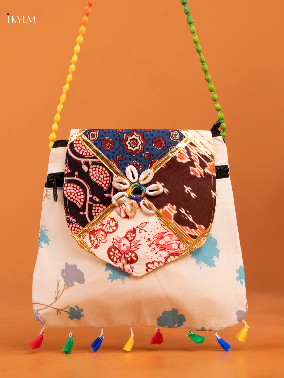 Godari Design Mix Farbric Sling bag