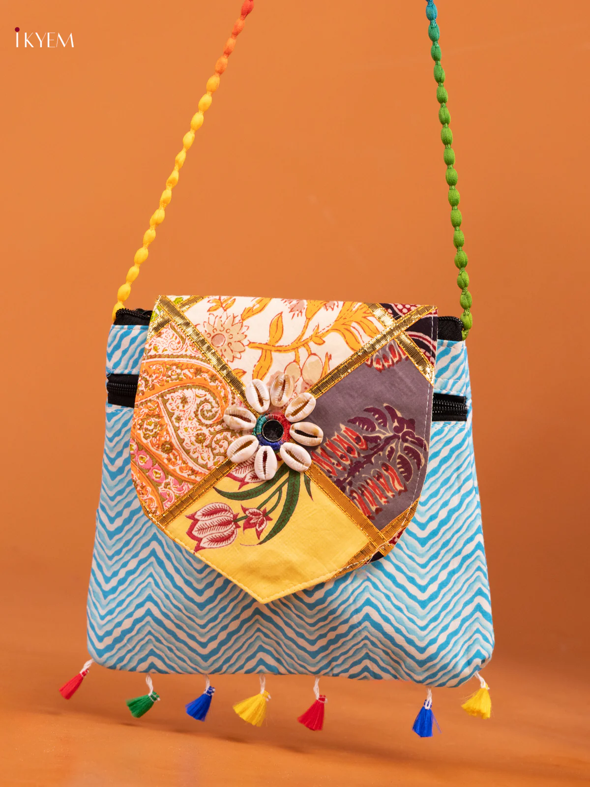 Godari Design Mix Farbric Sling bag