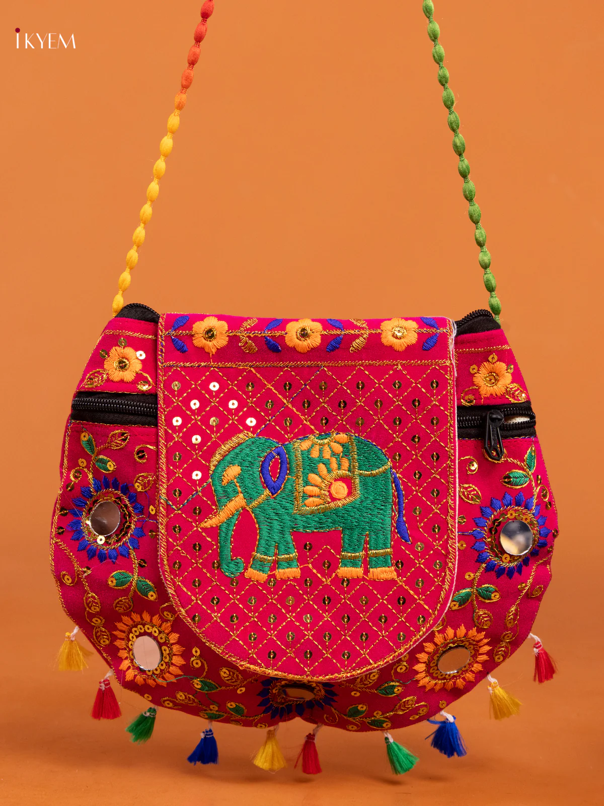Velvet Embrodery rajasthani jaipuri Sling Bag - KD26419